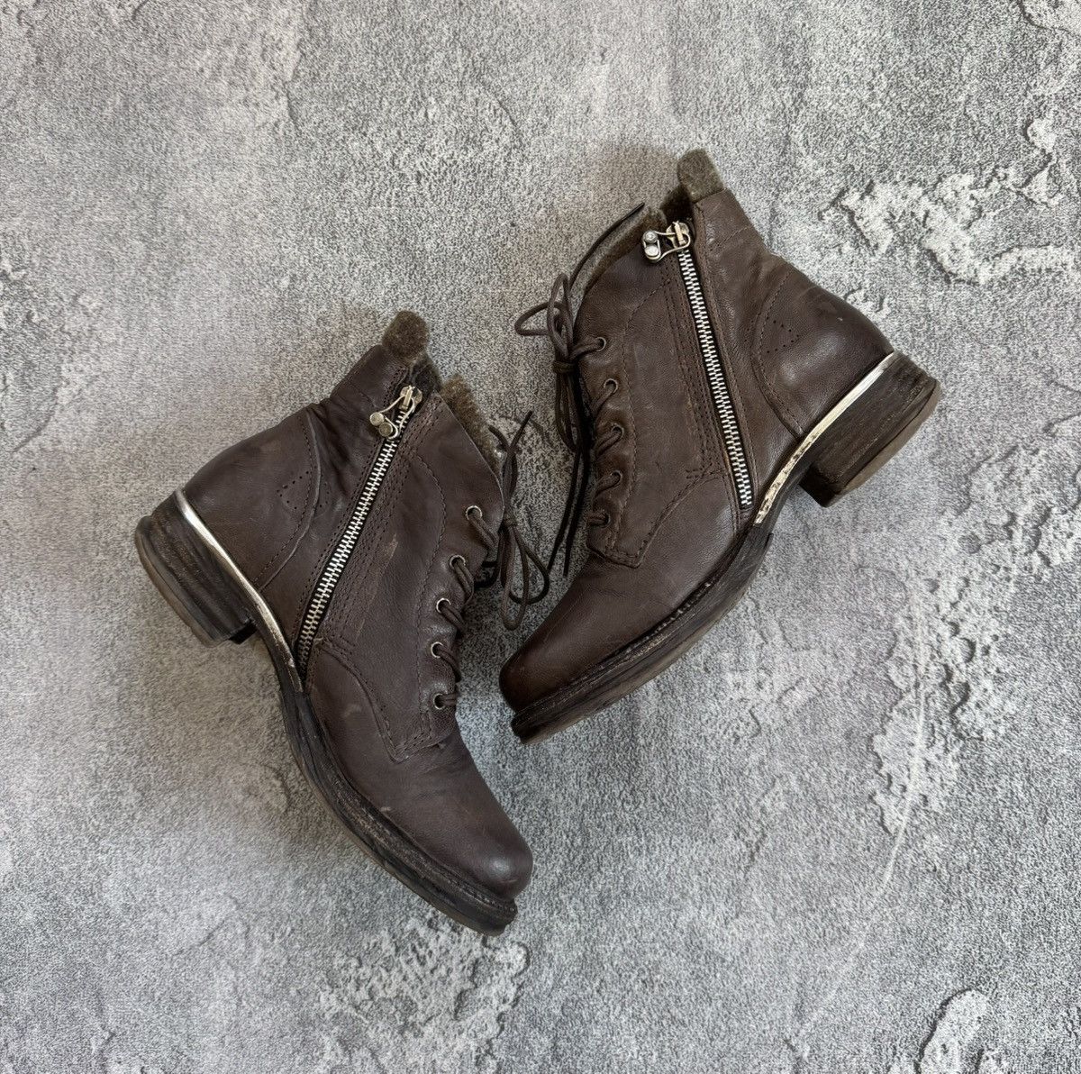 A.S.98 × Vintage AS98 A.S.98 Airstep 37 leather zip biker shoes boots cowboy Size US 7 / IT 37 - 13 Thumbnail