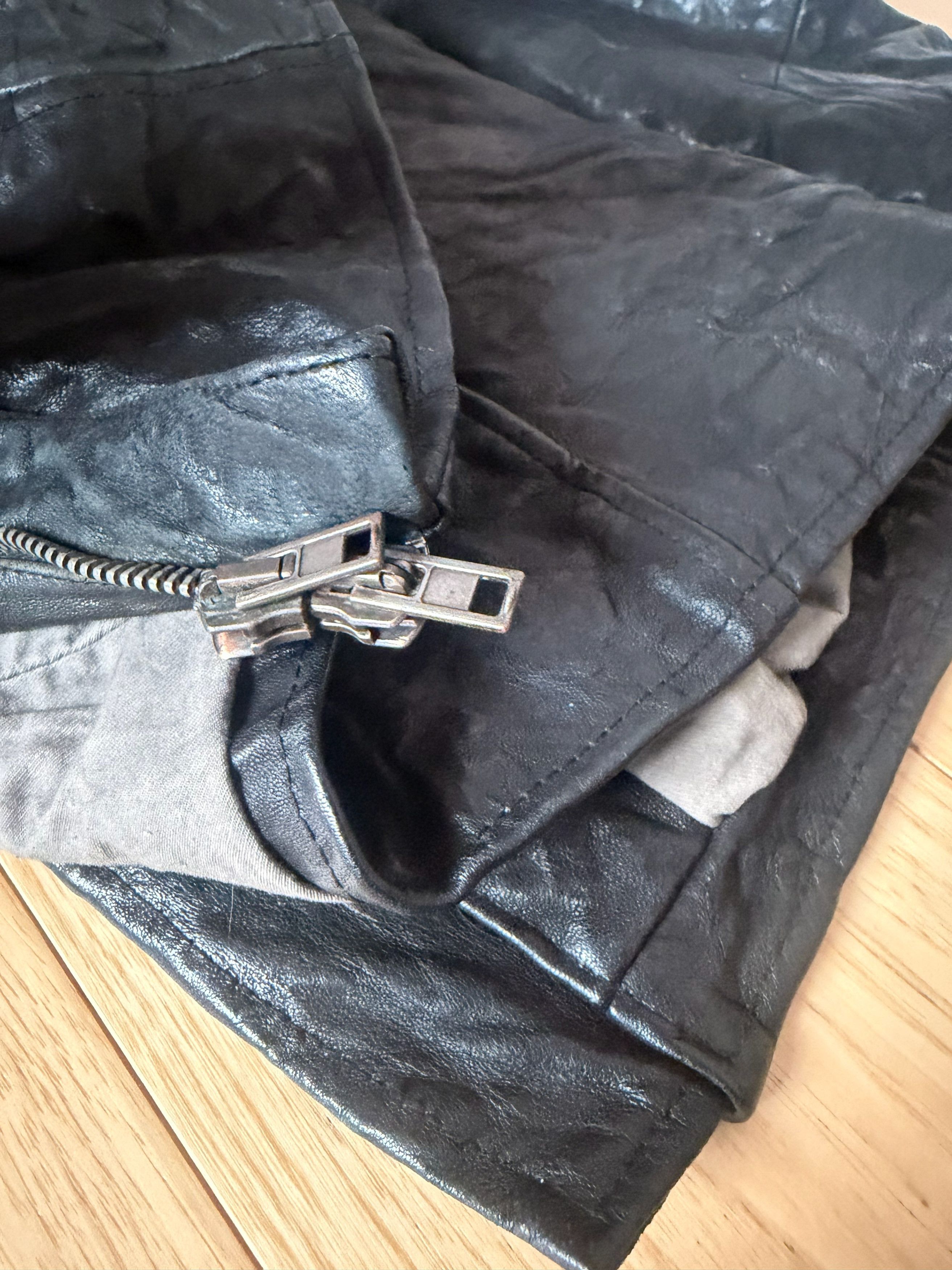 Poeme Bohemien Poeme Bohemien Black Leather Moto Jacket - Size 48 Size US M / EU 48-50 / 2 - 5 Thumbnail