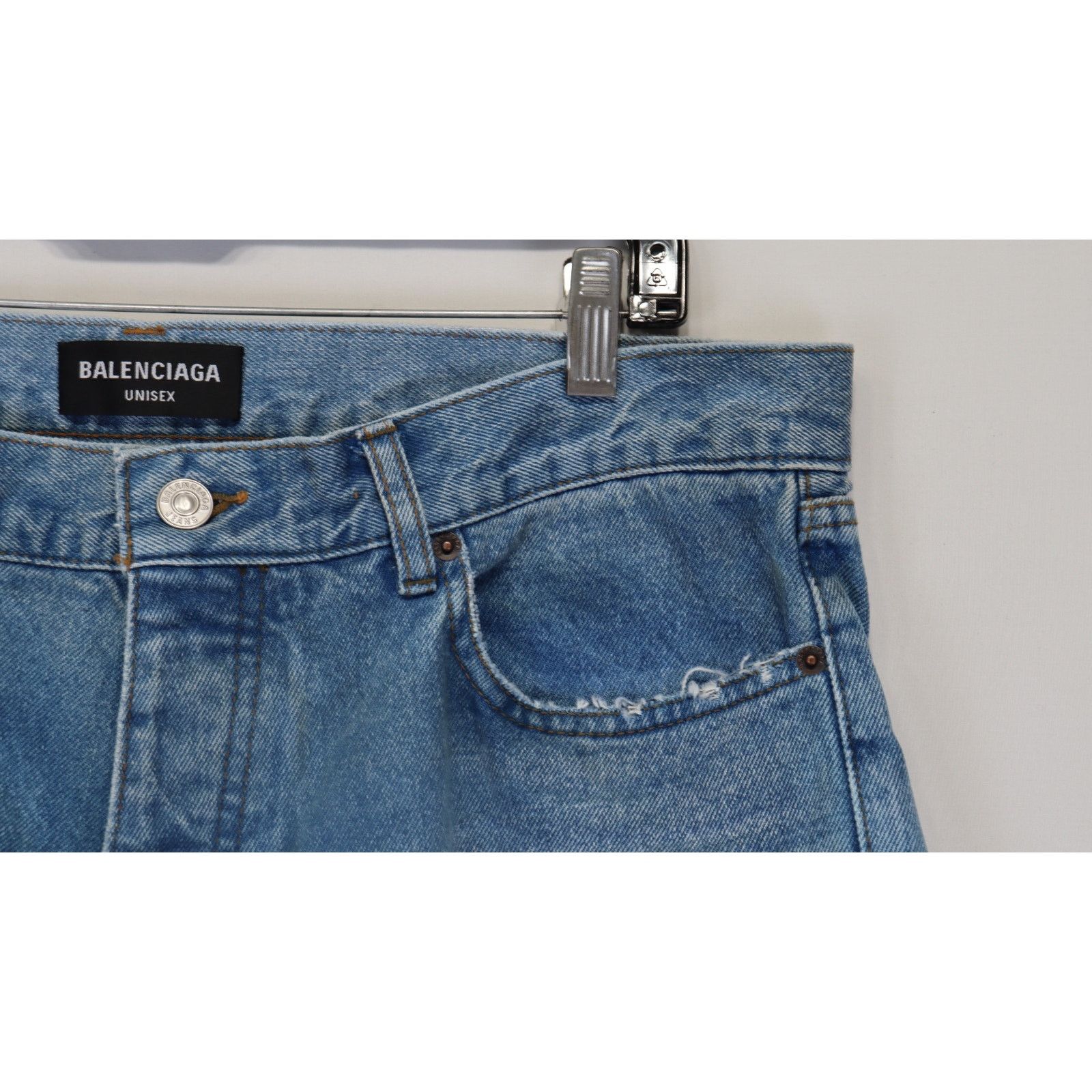 Balenciaga o1rshd1 Japanese Indigo Denim Normal Fit Pants Electric Blue Size US 32 / EU 48 - 4 Thumbnail