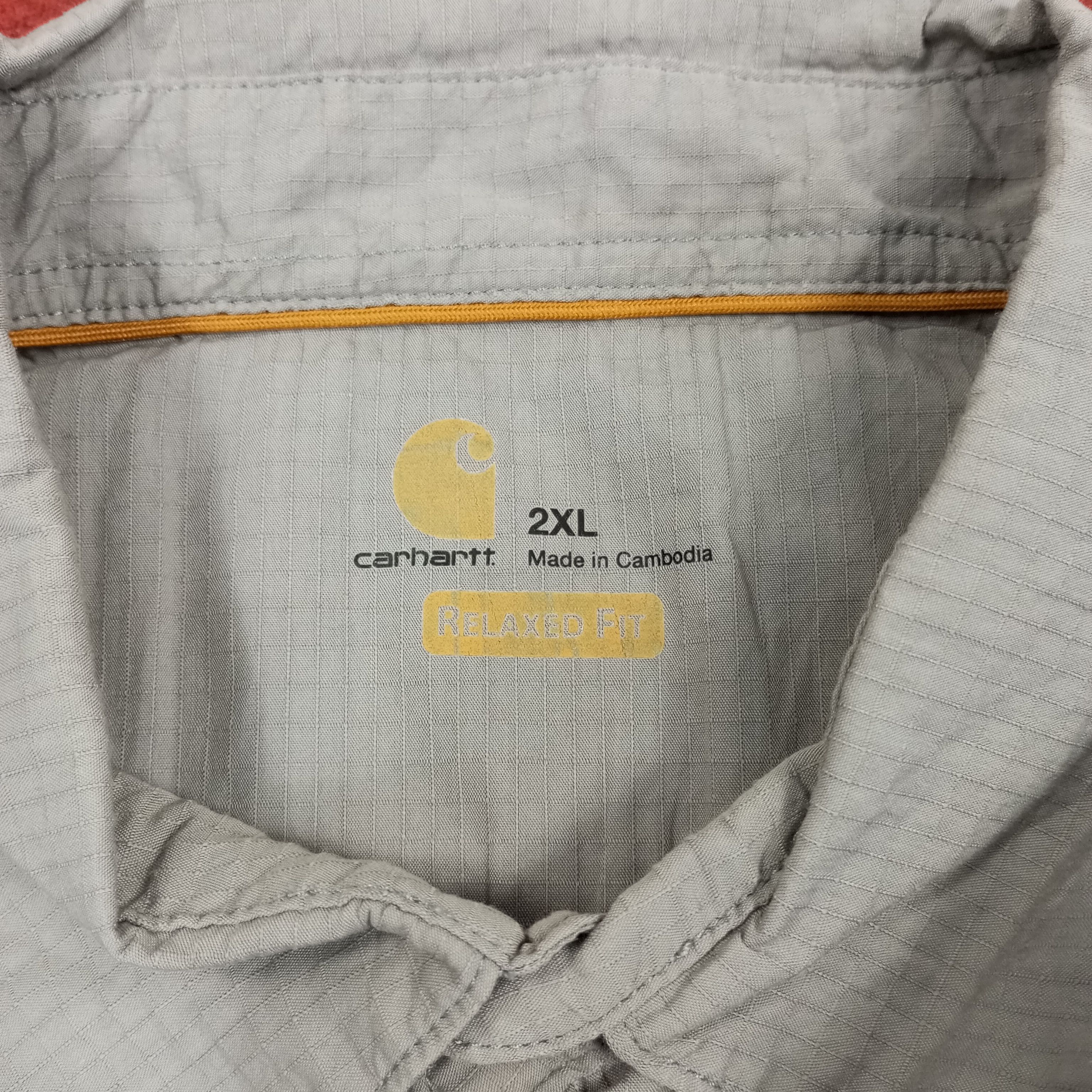 Carhartt × Vintage Carhartt Casual Style Small Logo Design Shirt Distressed Size US XXL / EU 58 / 5 - 7 Thumbnail