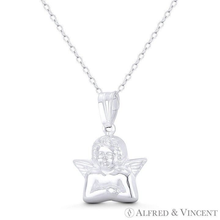 Other Winged Baby Cherub Guardian Angel Hollow 3D Pendant Size ONE SIZE - 1 Preview