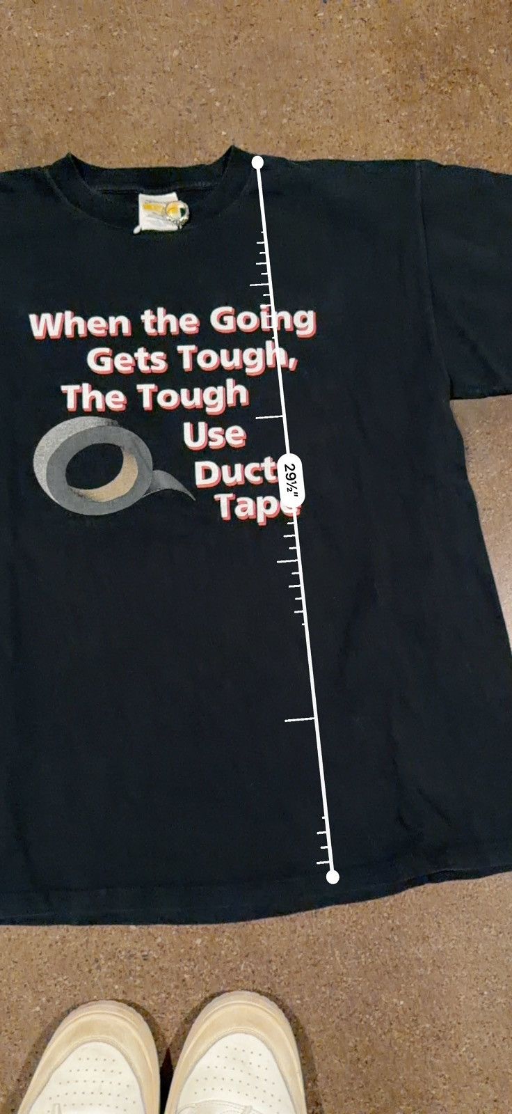Vintage Vintage 90s duct tape promo black faded Size US XL / EU 56 / 4 - 5 Thumbnail