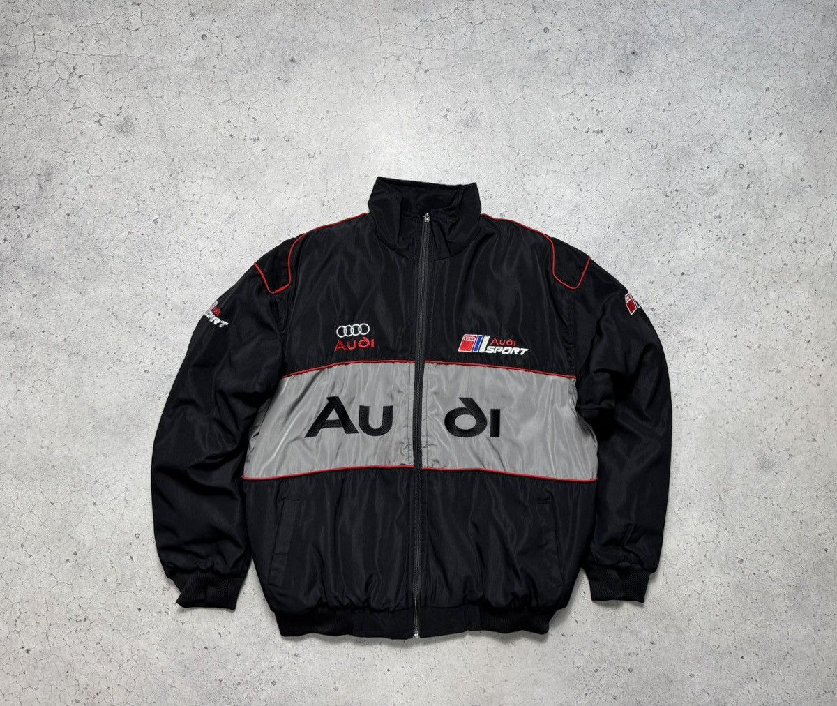Audi Audi Sport Bomber Racing Jacket Hype Rare Big Logo Vintage Size US XL / EU 56 / 4 - 1 Thumbnail