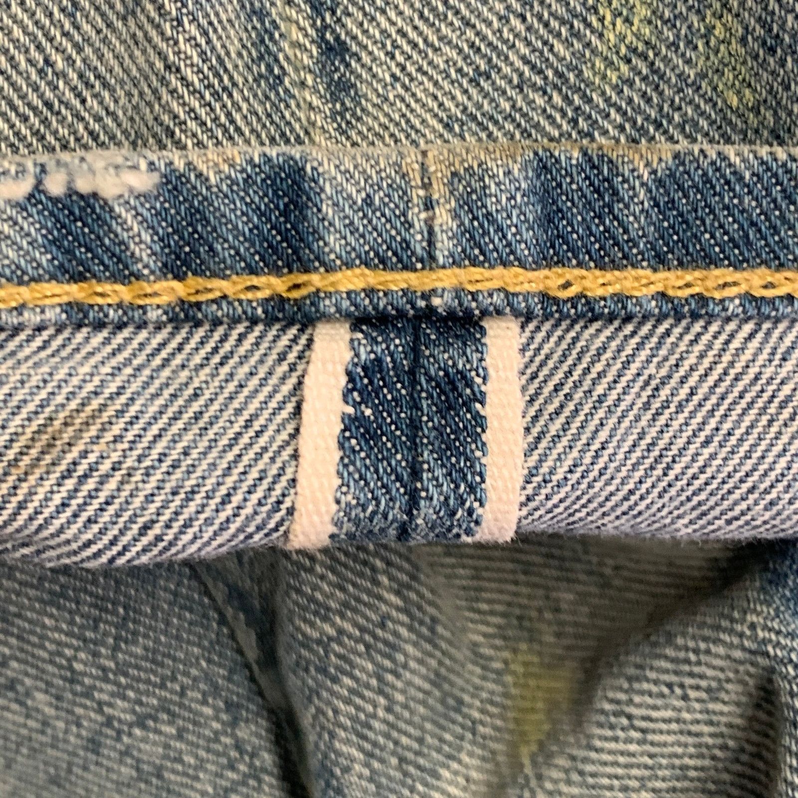 Ralph Lauren 27 Blue Distressed Cotton Blend Skinny Selvedge Jeans Size US 27 - 11 Thumbnail