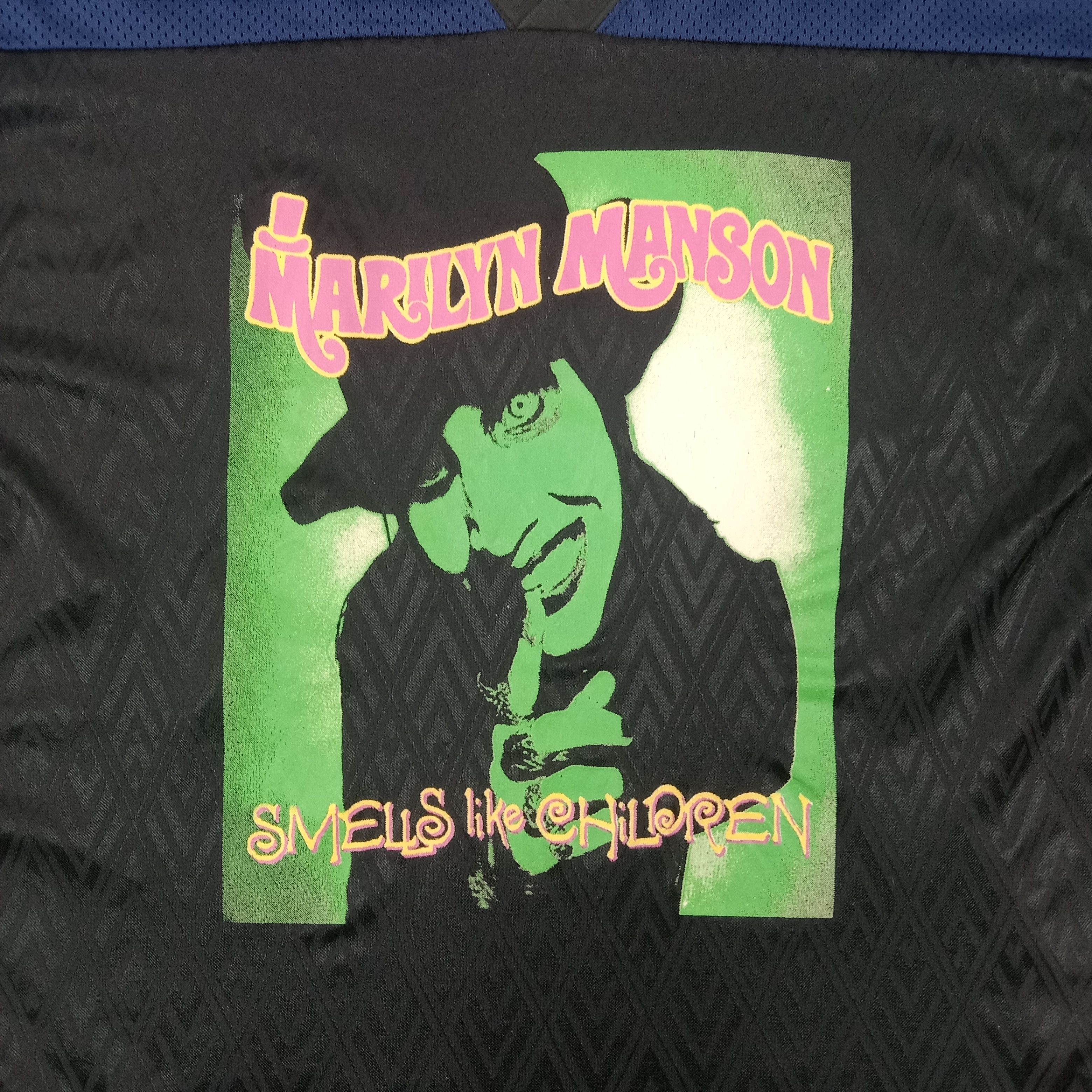 Band Tees × Marilyn Manson × Vintage Vintage 90's Marilyn Manson Rock Singer Jersey Tshirt Size US L / EU 52-54 / 3 - 2 Thumbnail