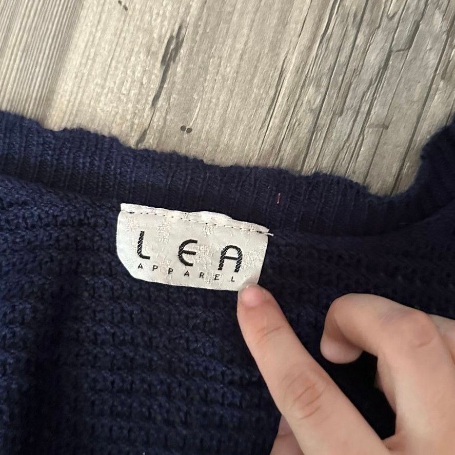 Other lea apparel blue knit cardigan Size L / US 10 / IT 46 - 3 Thumbnail