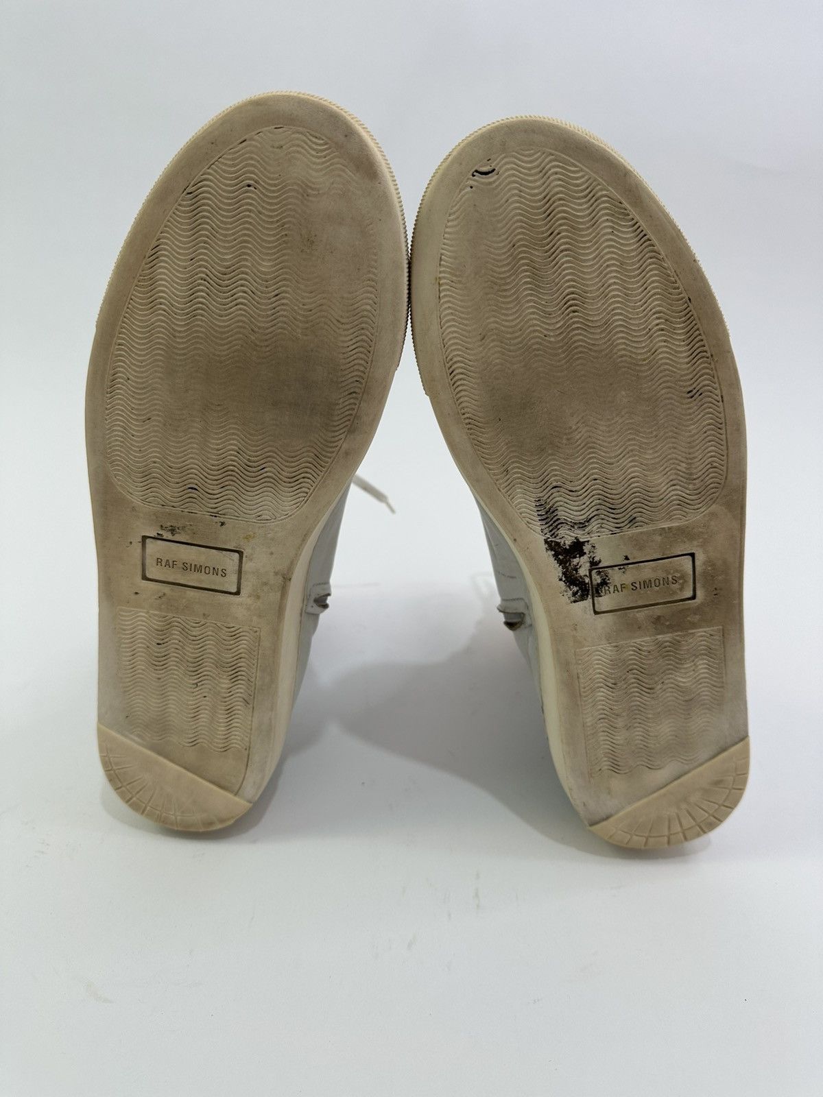 Raf Simons RAF SIMONS Ecru Extra High-Top Leather Sneakers Size 41 EU Size US 8 / EU 41 - 14 Thumbnail