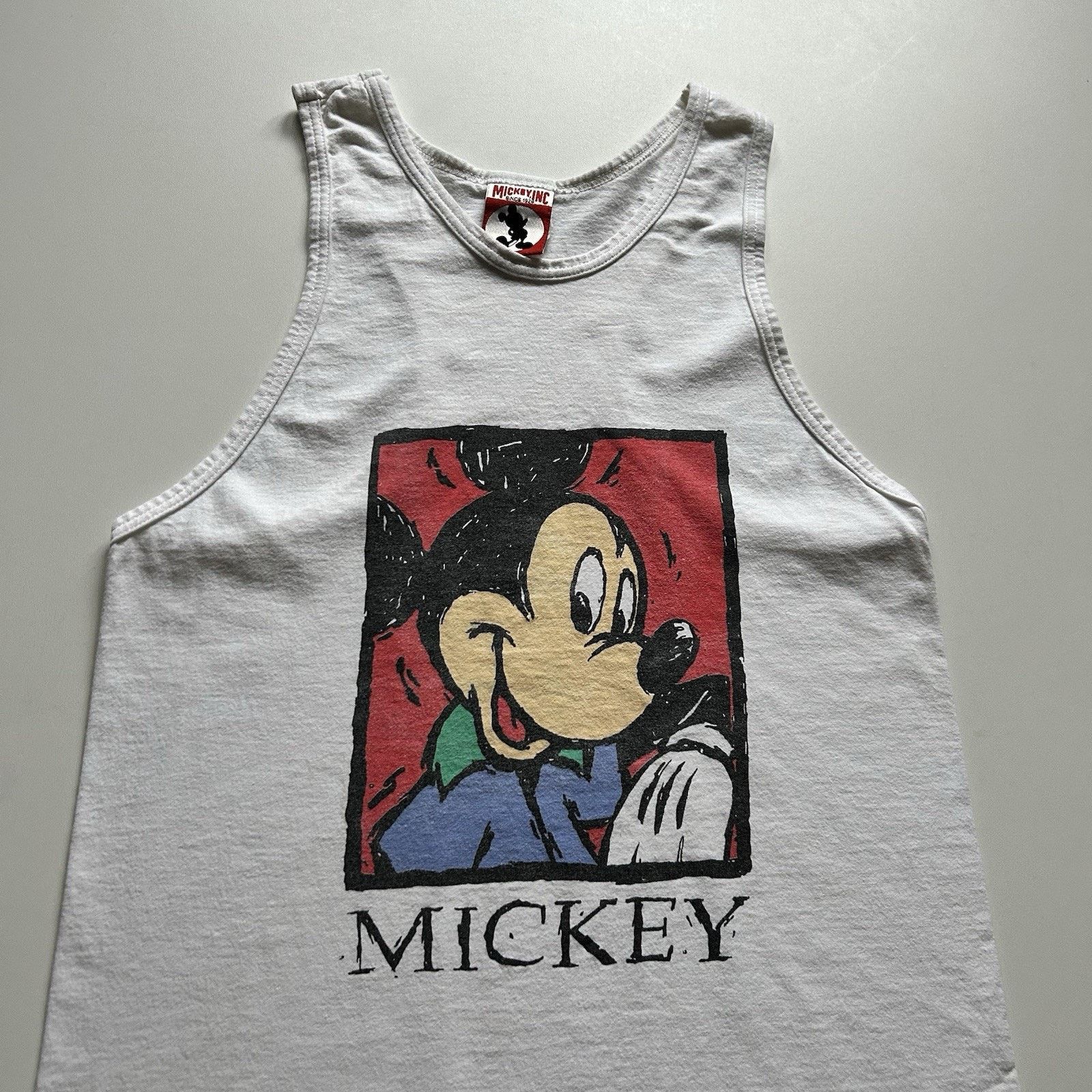 Disney Vintage Mickey Mouse Disney Tank Top Shirt White Small Rare Size US S / EU 44-46 / 1 - 2 Thumbnail