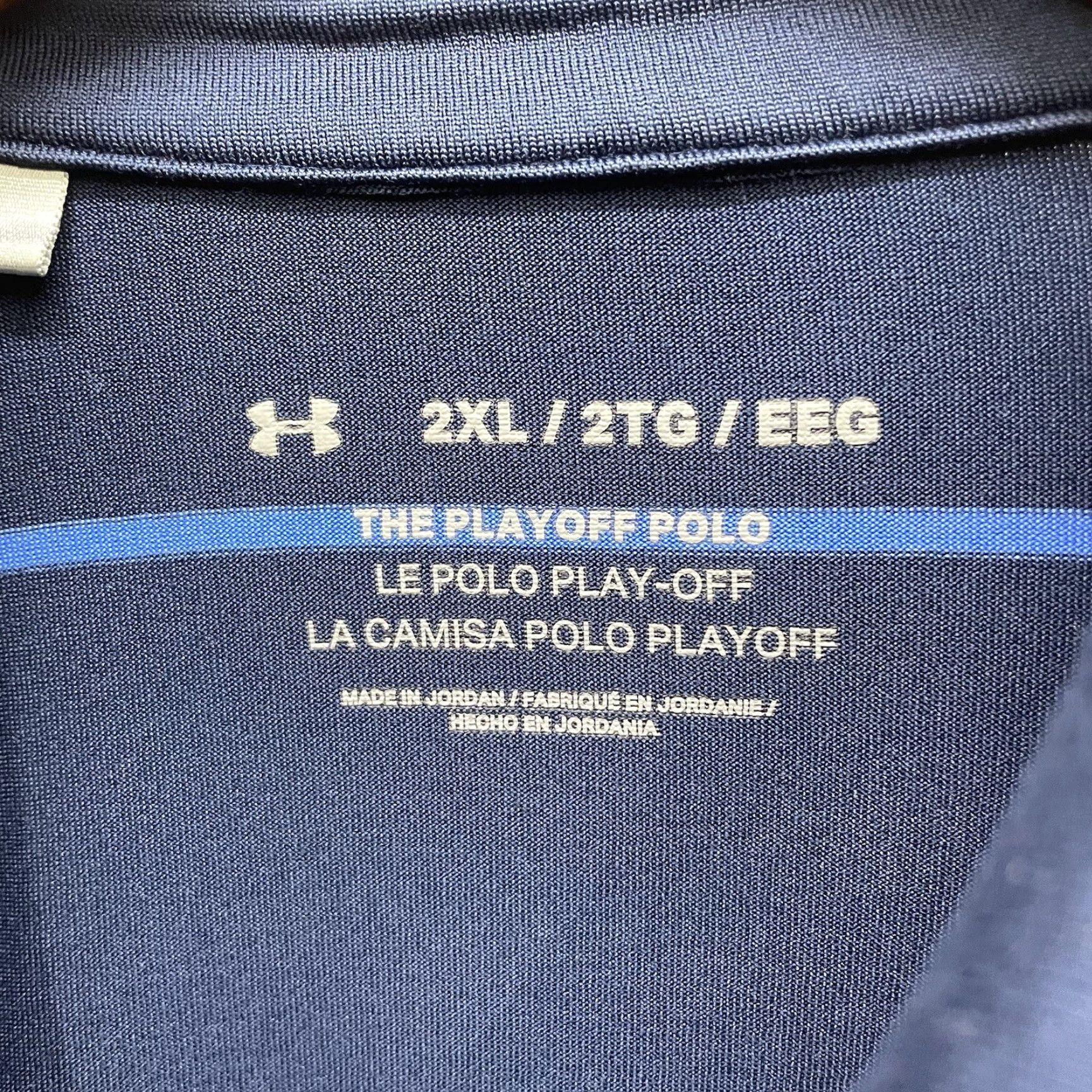 Under Armour Under Armour Polo Shirt The Playoff Polo Blue Athletic Mens 2XL Regular Color Blue Shirt Mens 2XL Baseball Football Golf Polo Size US XXL / EU 58 / 5 - 4 Thumbnail