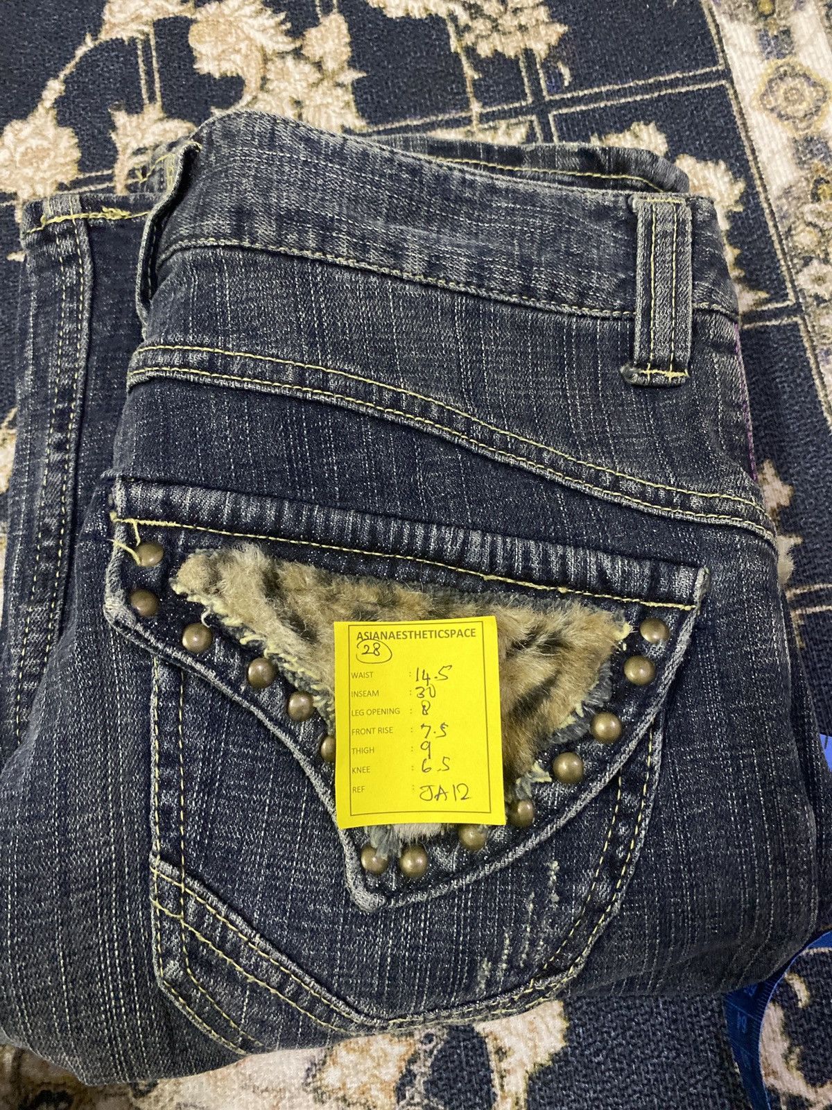 If Six Was Nine × Japanese Brand × Le Grande Bleu (L.G.B.) Flare Orinin Japan Unisex Fur Pocket Leopard Blue Way Size US 28 / EU 44 - 15 Thumbnail