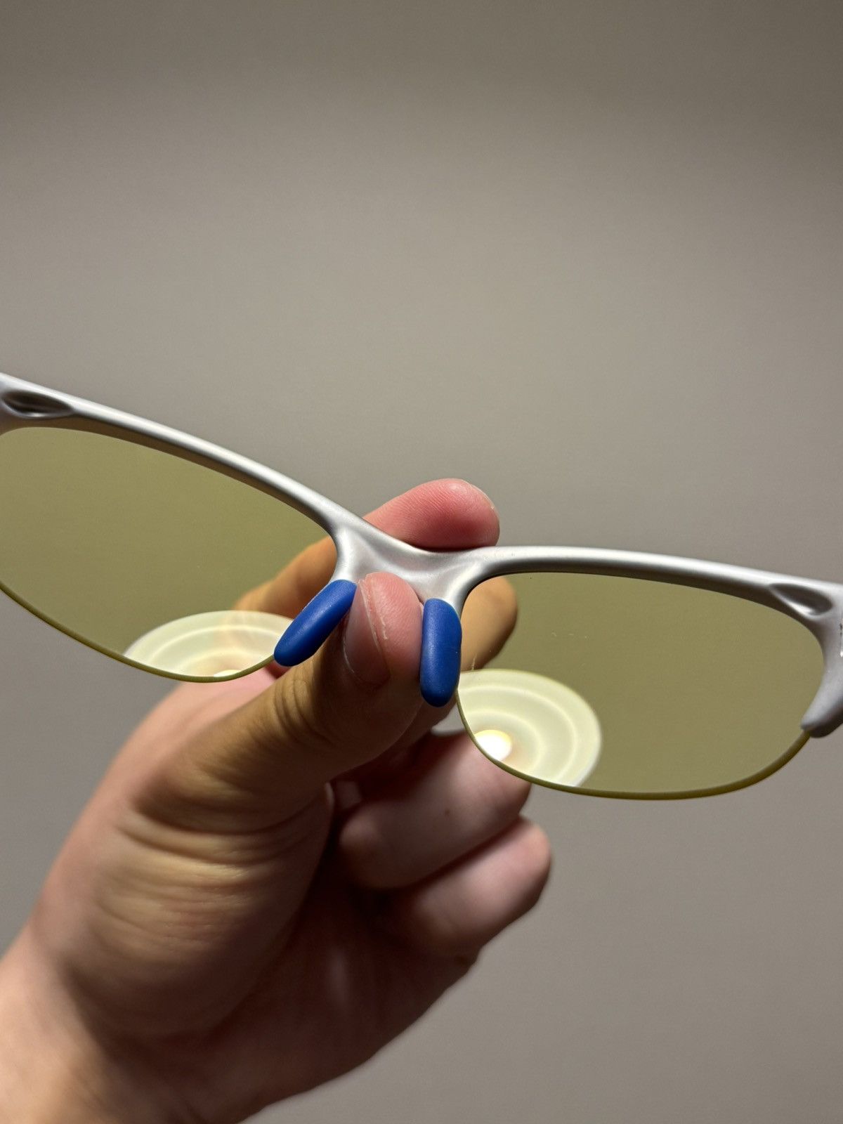 Oakley OAKLEY HALF JACKET SILVER BLUE SUNGLASSES Size ONE SIZE - 4 Thumbnail