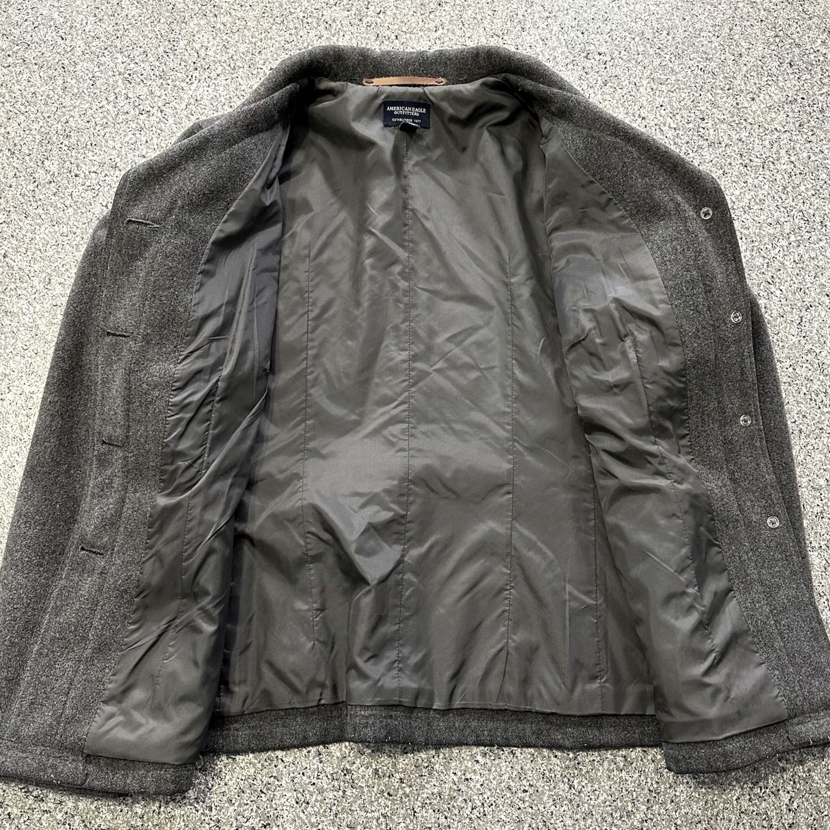 American Eagle Outfitters VINTAGE American Eagle Coat Womens XL Wool Blend Button Front Gray Jacket Size XL / US 12-14 / IT 48-50 - 7 Thumbnail