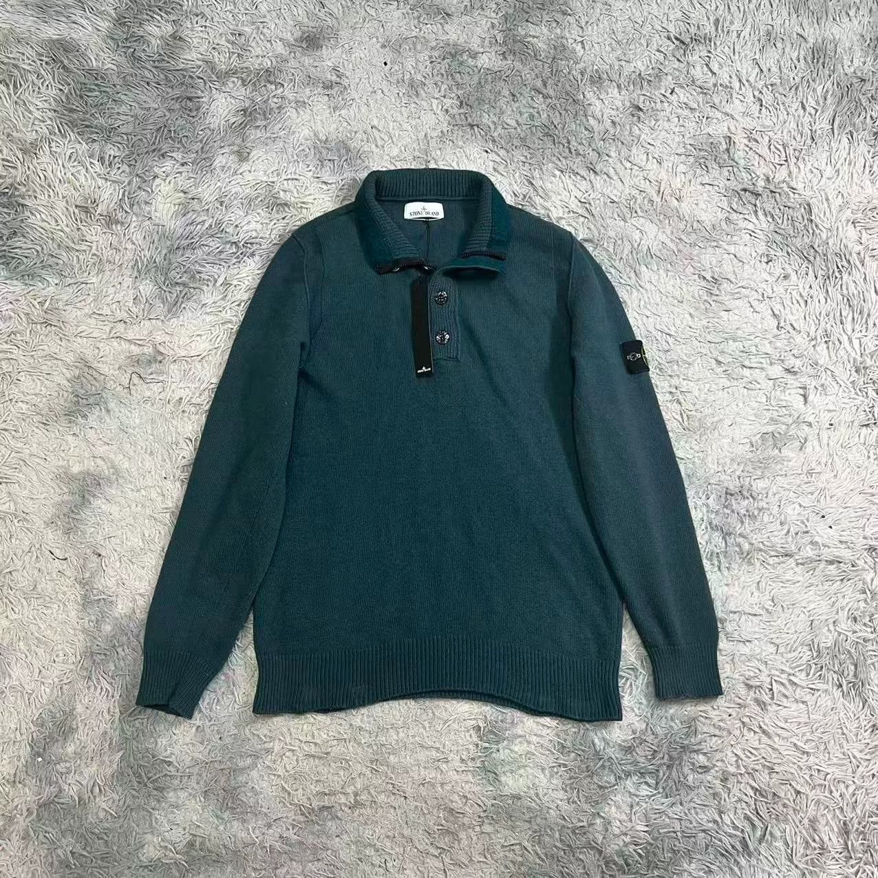 Stone Island Stone Island Half-Zip Wool Knit Sweater Size US XL / EU 56 / 4 - 1 Thumbnail