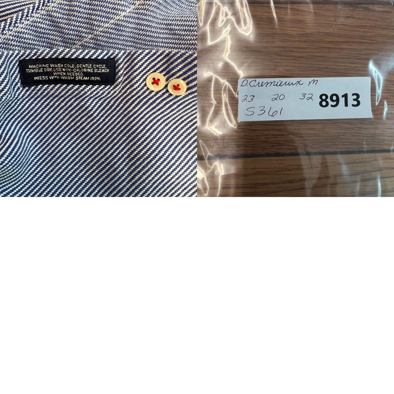 Cremieux VINTAGE Daniel Cremieux Hounds Tooth Heavy Weight Cotton Button-Down Shirt M Blue Adult Shirt Size US M / EU 48-50 / 2 - 8 Thumbnail