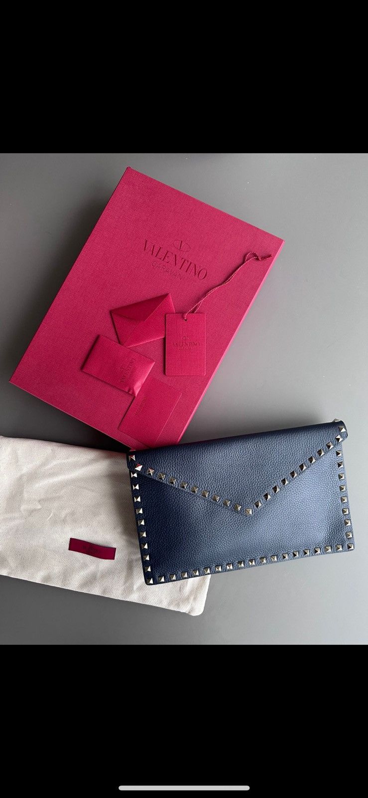 Valentino Stud Envelope Clutch