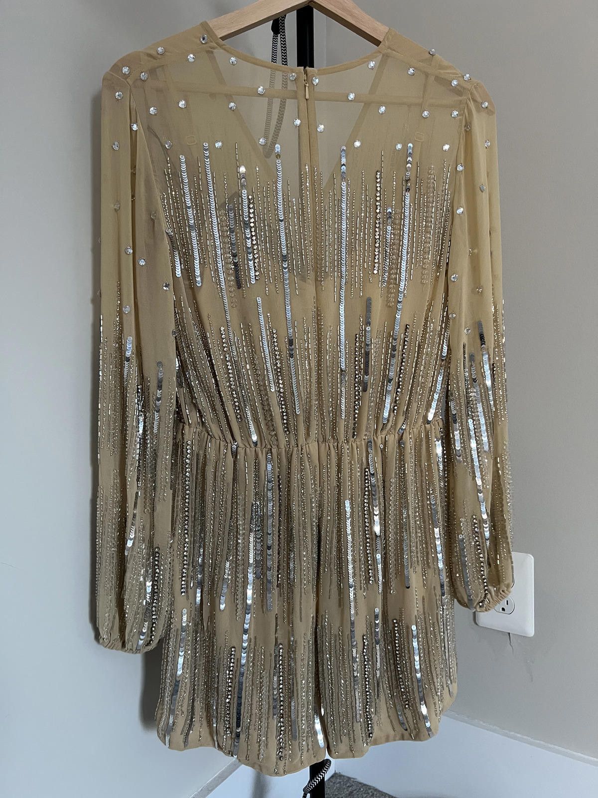 Mac Duggal Mac Duggal Beaded Sheer Long Sleeve Romper - NWT - Size 0 Size XS / US 0-2 / IT 36-38 - 4 Thumbnail