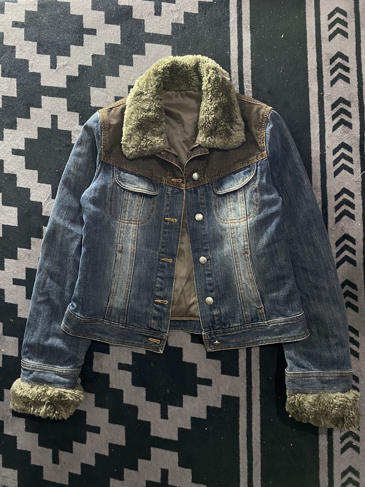 14th Addiction × KMRii × Yasuyuki Ishii Vintage tomboy faux fur double layers denim jacket Size US S / EU 44-46 / 1 - 1 Thumbnail