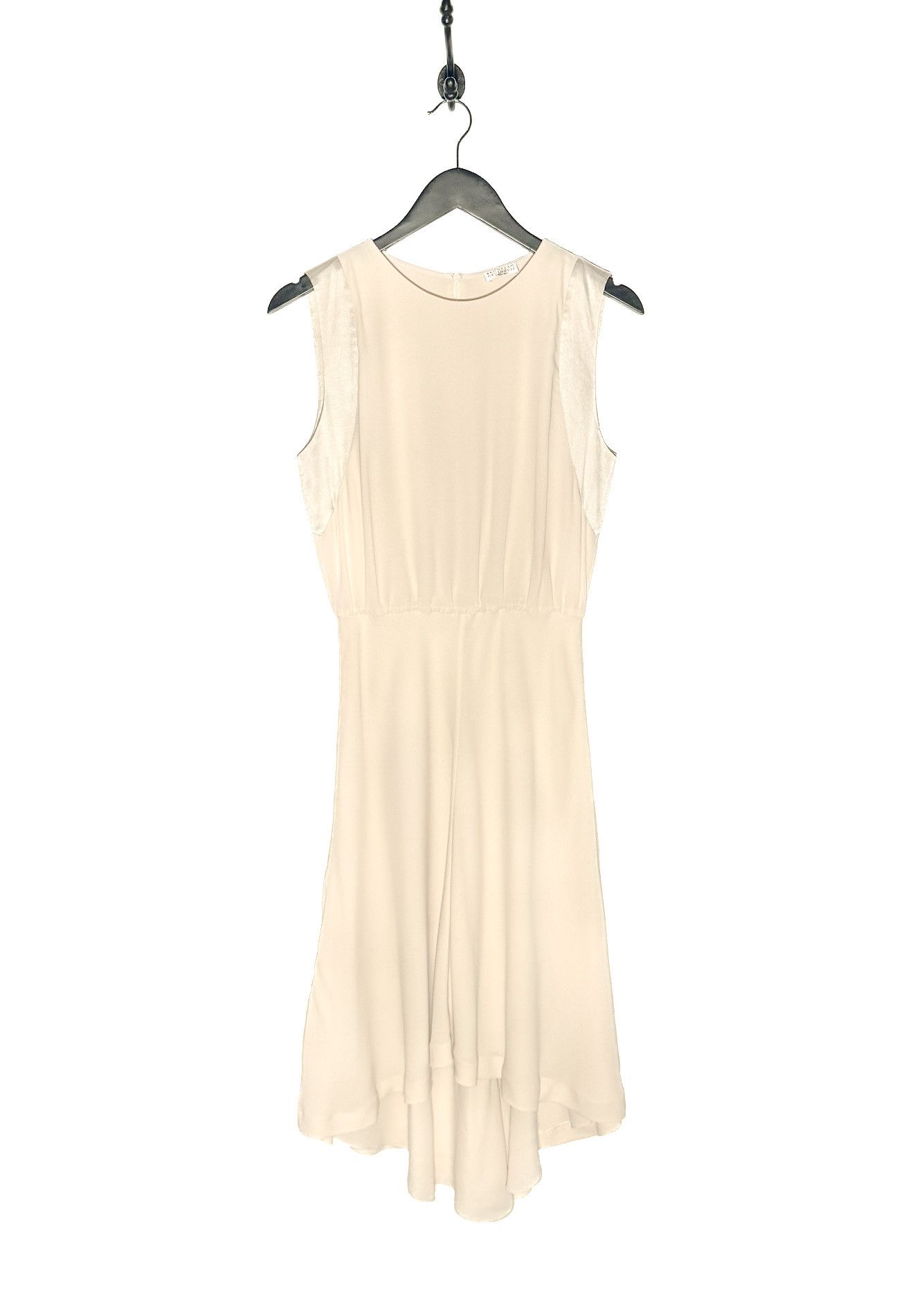 Brunello Cucinelli Brunello Cucinelli Ivory Silk Midi Sleeveless Dress Size S / US 4 / IT 40 - 1 Thumbnail
