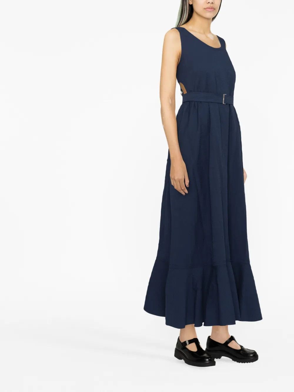 Kenzo o1y1025 Maxi Dress in Midnight Blue Size M / US 6-8 / IT 42-44 - 2 Thumbnail