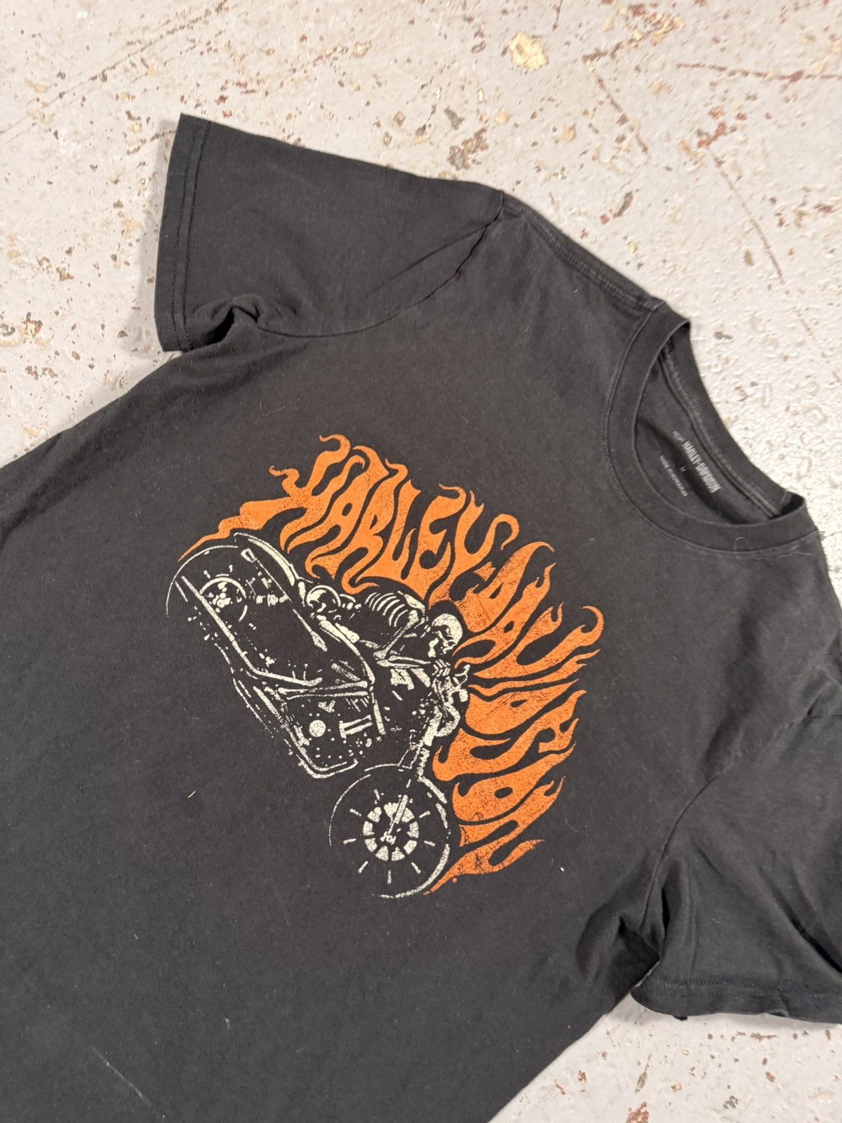 Harley Davidson Harley Davidson San Francisco Flaming Motorcycle Tee Size US M / EU 48-50 / 2 - 2 Thumbnail