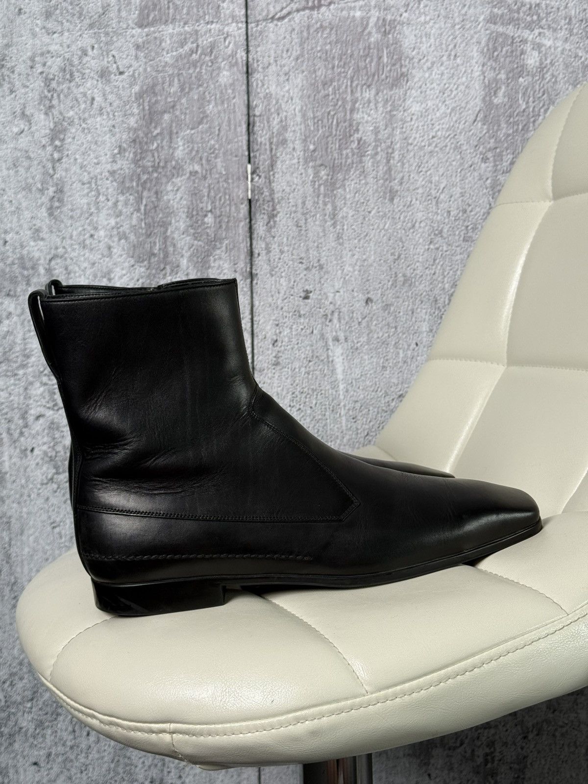 Dior × Hedi Slimane Dior Homme AW 2007 HEDI SLIMANE Era Zip-Up Leather Boots Size US 8.5 / EU 41-42 - 8 Thumbnail