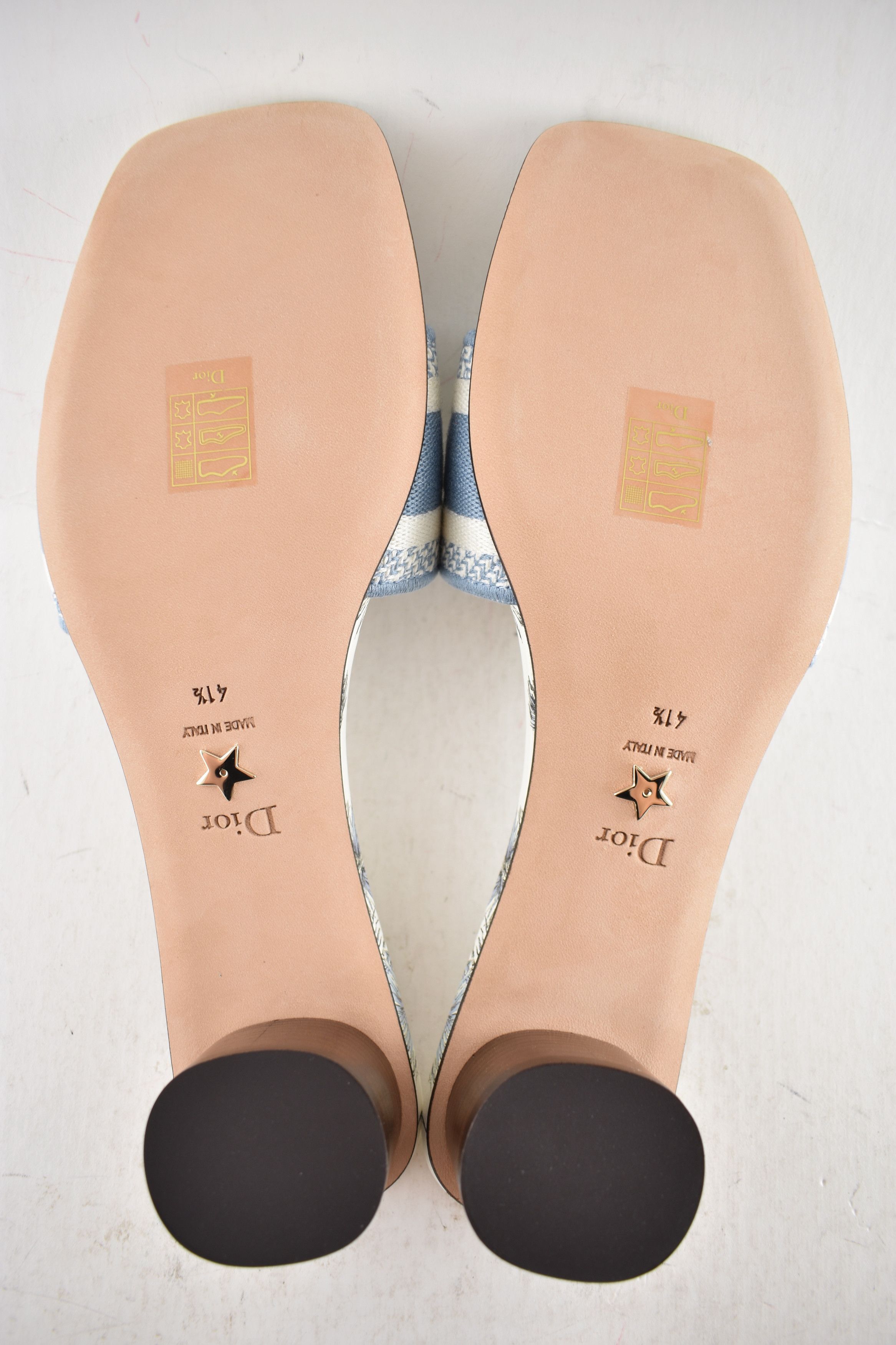 Dior Dior Dway Heeled Slide White TDJ Palms Logo Heel Sandal 41.5 Size US 11.5 / IT 41.5 - 14 Thumbnail