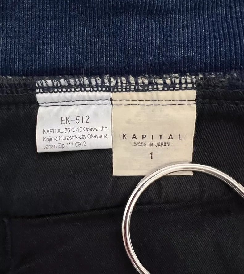 Kapital Kapital Blue Dyed Sashiko Embroidered Pants Size US 26 / EU 42 - 2 Thumbnail