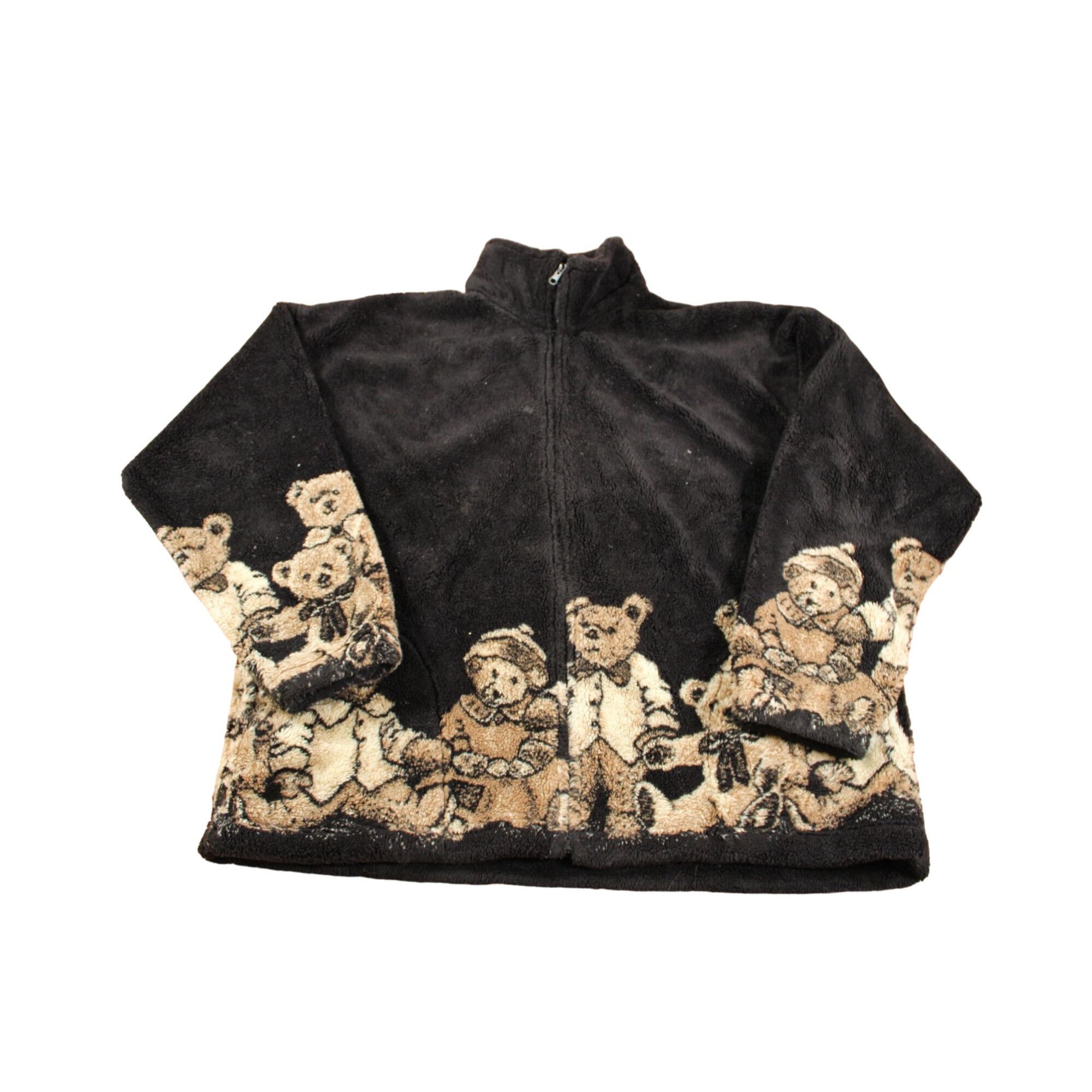 Ladies Tapestry Teddy Bear Full Zip Hoodie main image 1