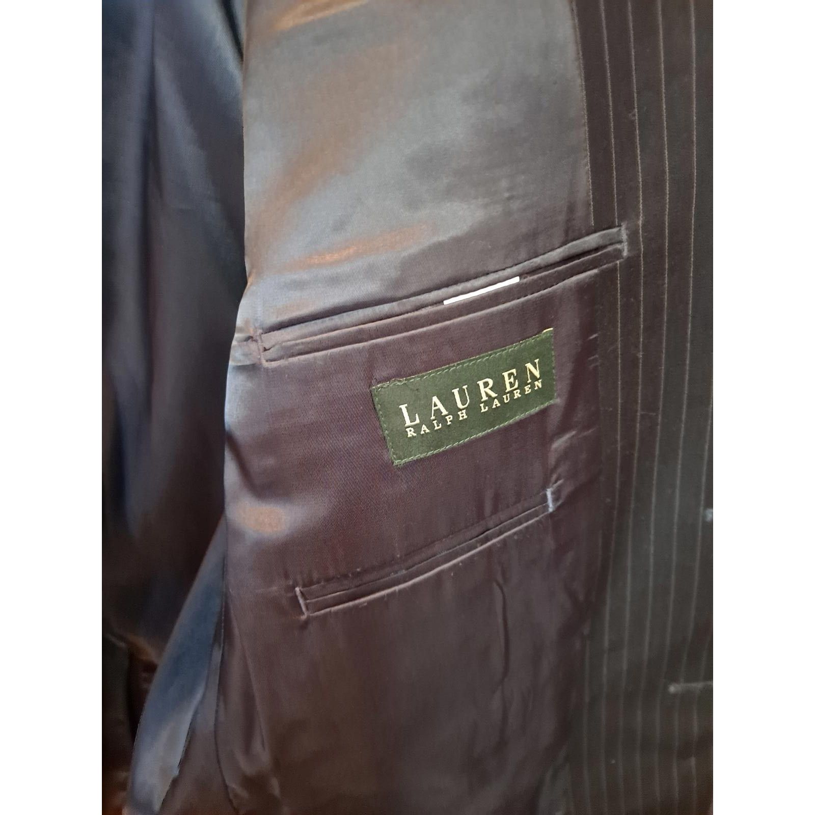 Lauren Ralph Lauren Lauren Ralph Lauren Black Pinstripe 2 Piece Suit Size 44L Size 44R - 5 Thumbnail