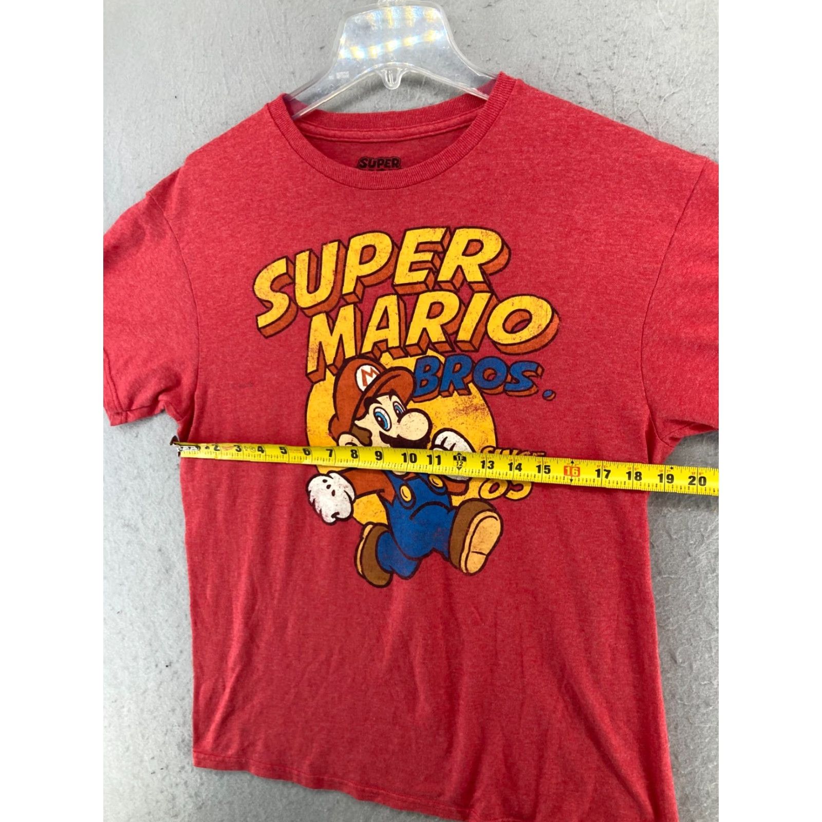 Nintendo Super Mario Mens TShirt Classic Shirt M Red Nintendo Mario Crew Neck Cotton Blend Jersey Short Sleeve 90s Theme Mens Size US M / EU 48-50 / 2 - 3 Thumbnail