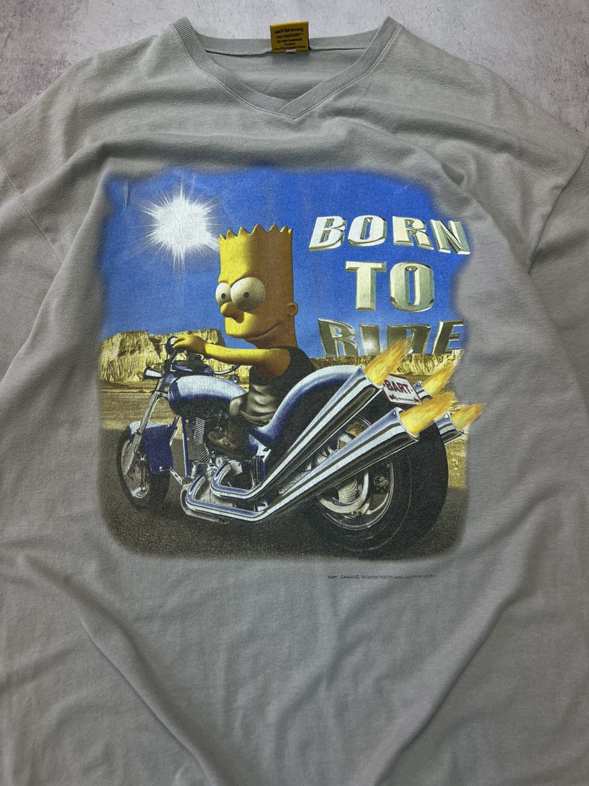 The Simpsons VTG 1999 The Simpsons "Born To Ride" Size US L / EU 52-54 / 3 - 3 Thumbnail
