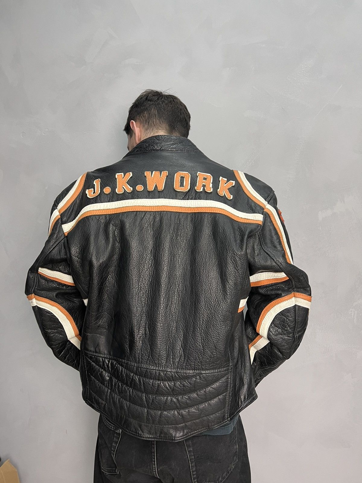 Vintage Vintage MOTO RACING F1 Leather HYPE Jacket Size US XL / EU 56 / 4 - 14 Thumbnail