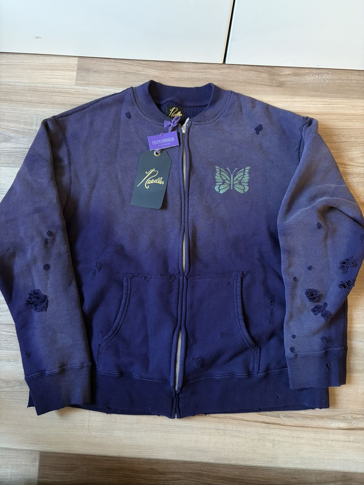 Needles New Needles Nepenthes Purple Deconstructed Zipped Sweat zip Size US M / EU 48-50 / 2 - 1 Thumbnail