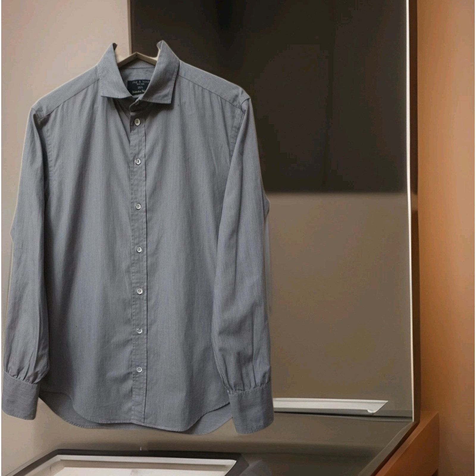 Rag & Bone Rag & Bone NY Button Up Shirt, 15 1/2, Handmade in USA. Size US M / EU 48-50 / 2 - 1 Thumbnail