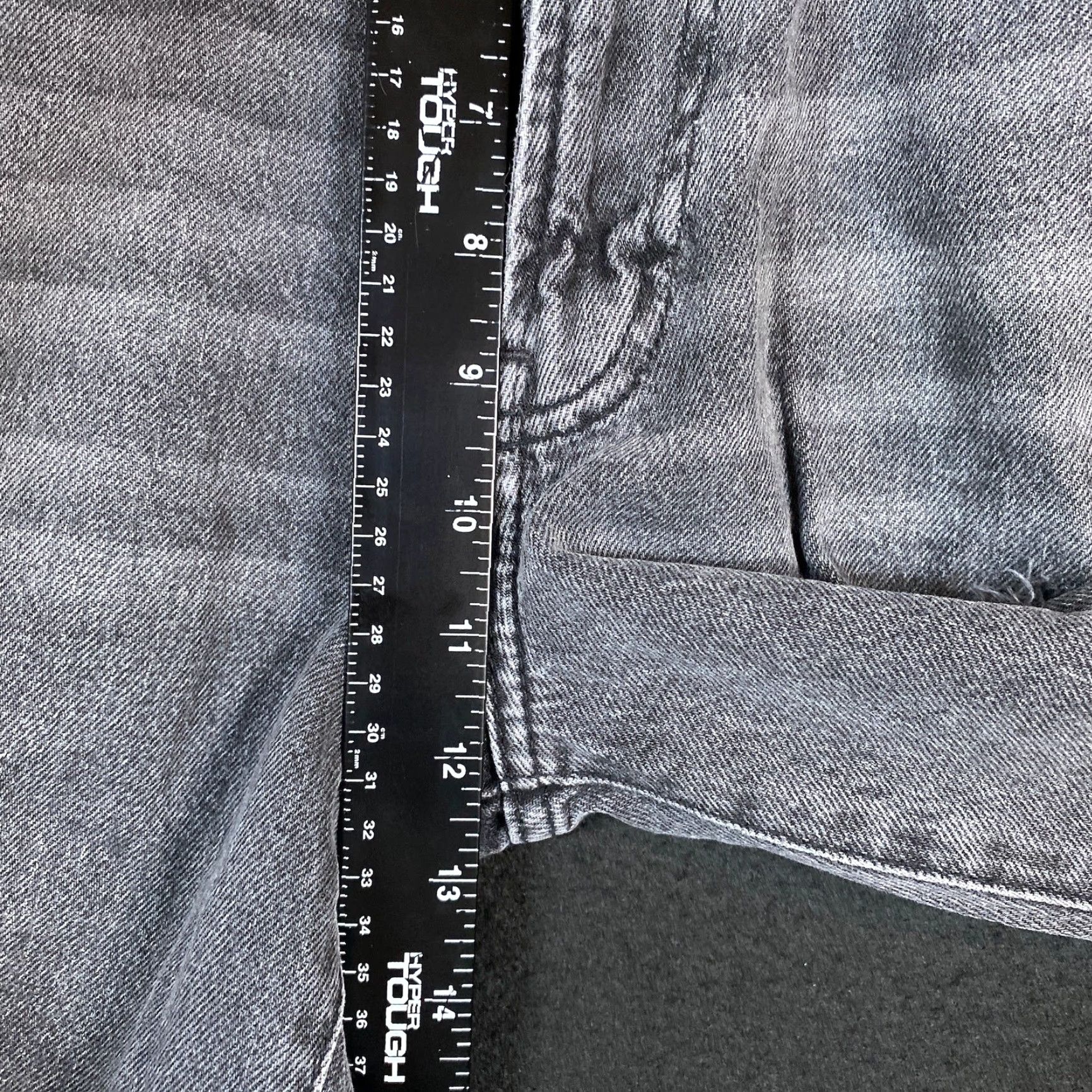 Bdg BDG Womens Jeans Black Denim High Rise Flare Distressed 25 Regular 5-Pocket Design Cotton 100% Stretch Size 42" / US 20 - 7 Thumbnail