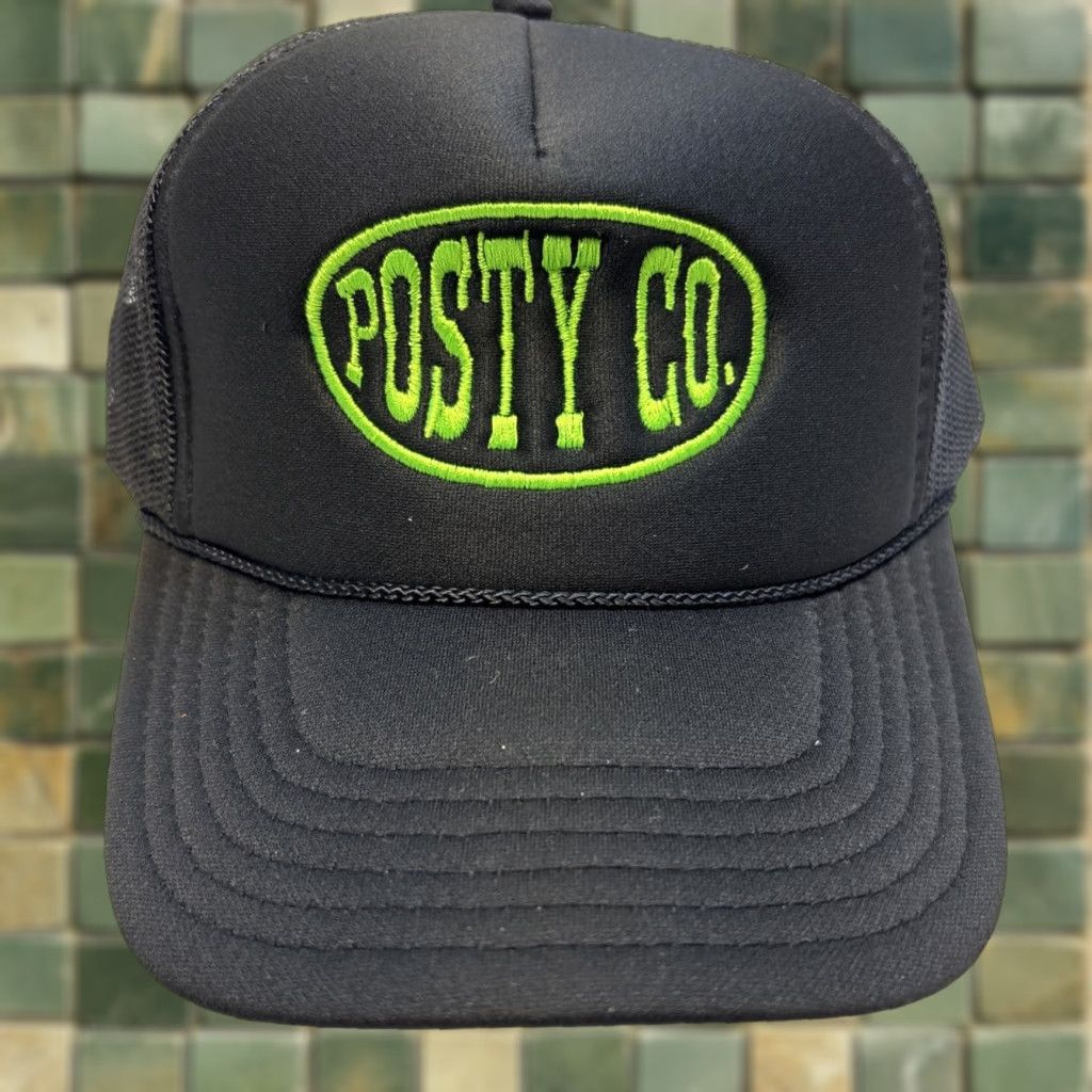 Vintage Post Malone’s Tour Posts Co. Trucker Hat Neon Green Embroidered Adjustable NWOT Hats Men One Size Green Size ONE SIZE - 1 Thumbnail