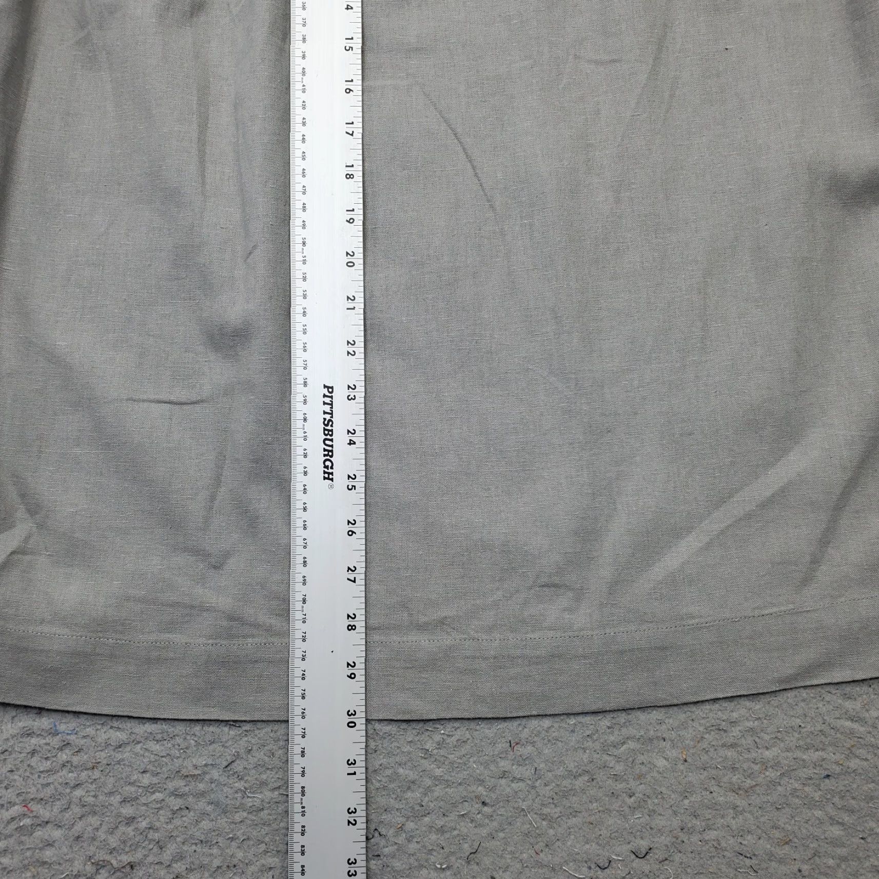 Pendleton Pendleton Womens 18 Gray Linen A-Line Skirt Back Zip Belted Pleated Waist 18.5" 30" Short XS? Size 40" / US 18 - 3 Thumbnail