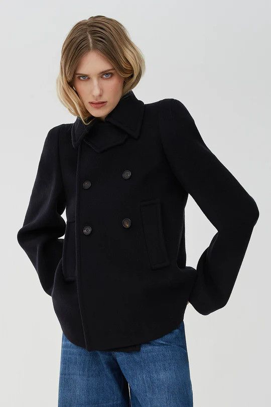 Chloe o1loc1c11125 Iconic Coat in Navy Size XS / US 0-2 / IT 36-38 - 2 Thumbnail