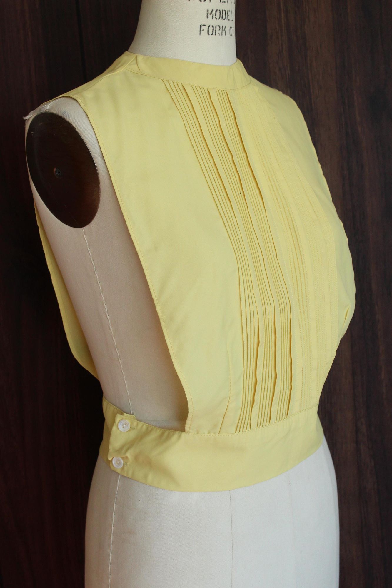 Vintage Vintage 1950s Dickie, Suitor by Babe Yellow Blouse Front wit Size ONE SIZE - 5 Thumbnail