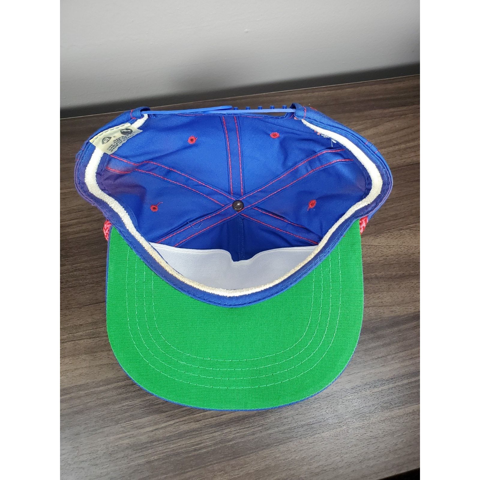 Tony Lama × Vintage Tony Lama Boots Snapback Hat Blue Cap Red Rope Green Bill Size ONE SIZE - 9 Thumbnail