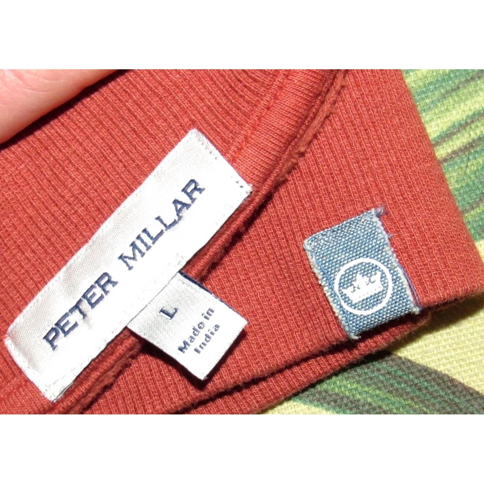 Peter Millar PETER MILLAR Burnt Orange Lava Wash 1/4 Zip Sweater Large Men's XL? Size US L / EU 52-54 / 3 - 3 Thumbnail
