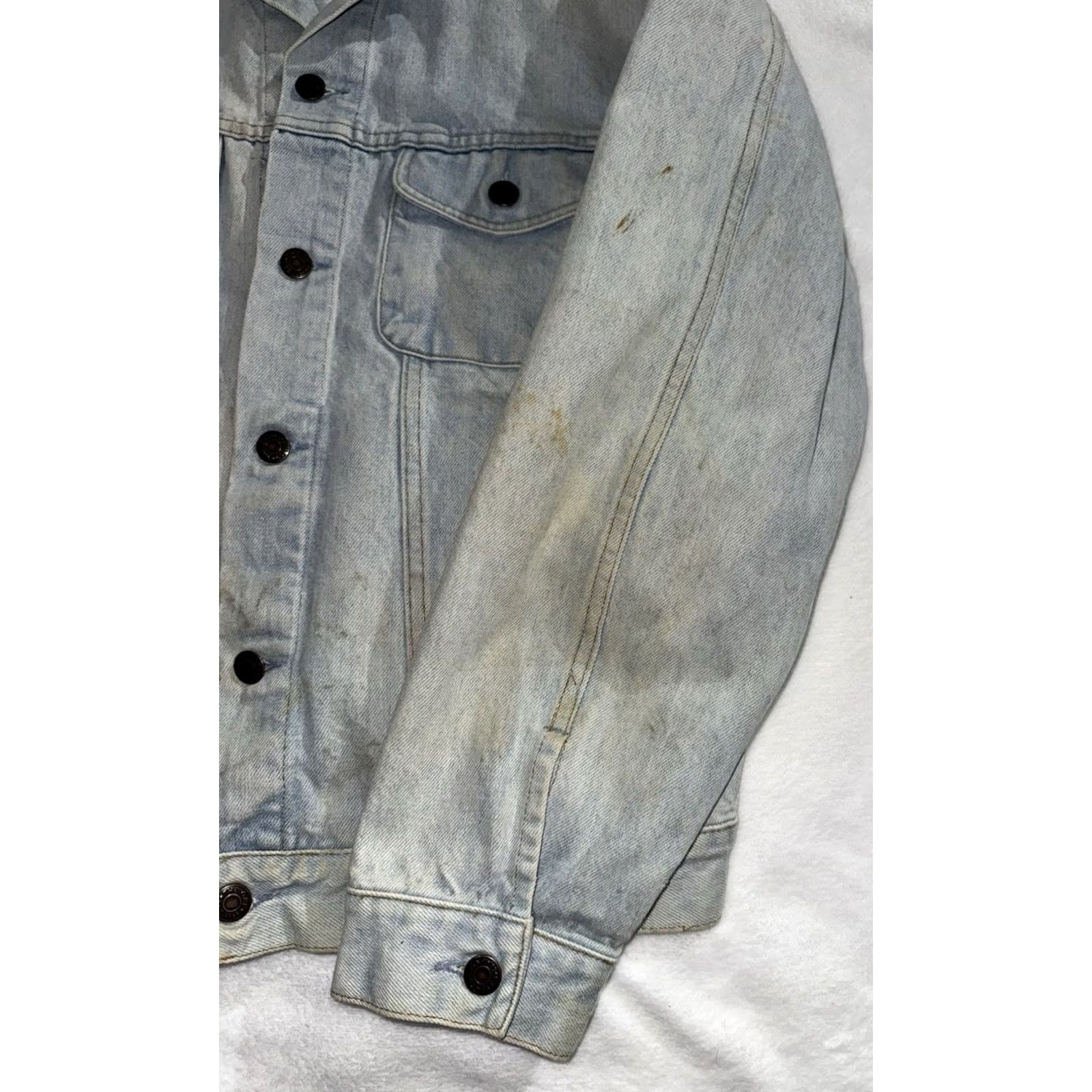 Gap Vintage GAP Denim Jacket Mens Large Blue Trucker Grunge Size US 33 - 3 Thumbnail