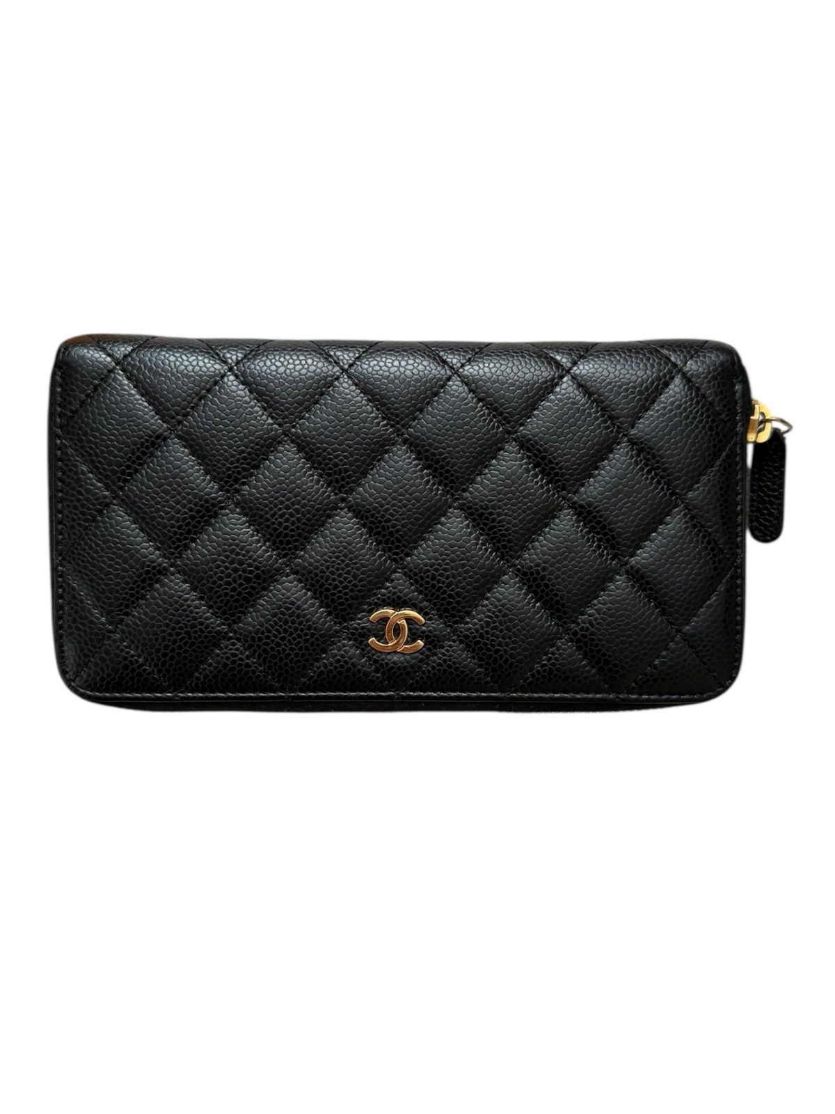 Chanel Caviar Quilted Pebble Leather Gold Zip Wallet Size ONE SIZE - 2 Thumbnail
