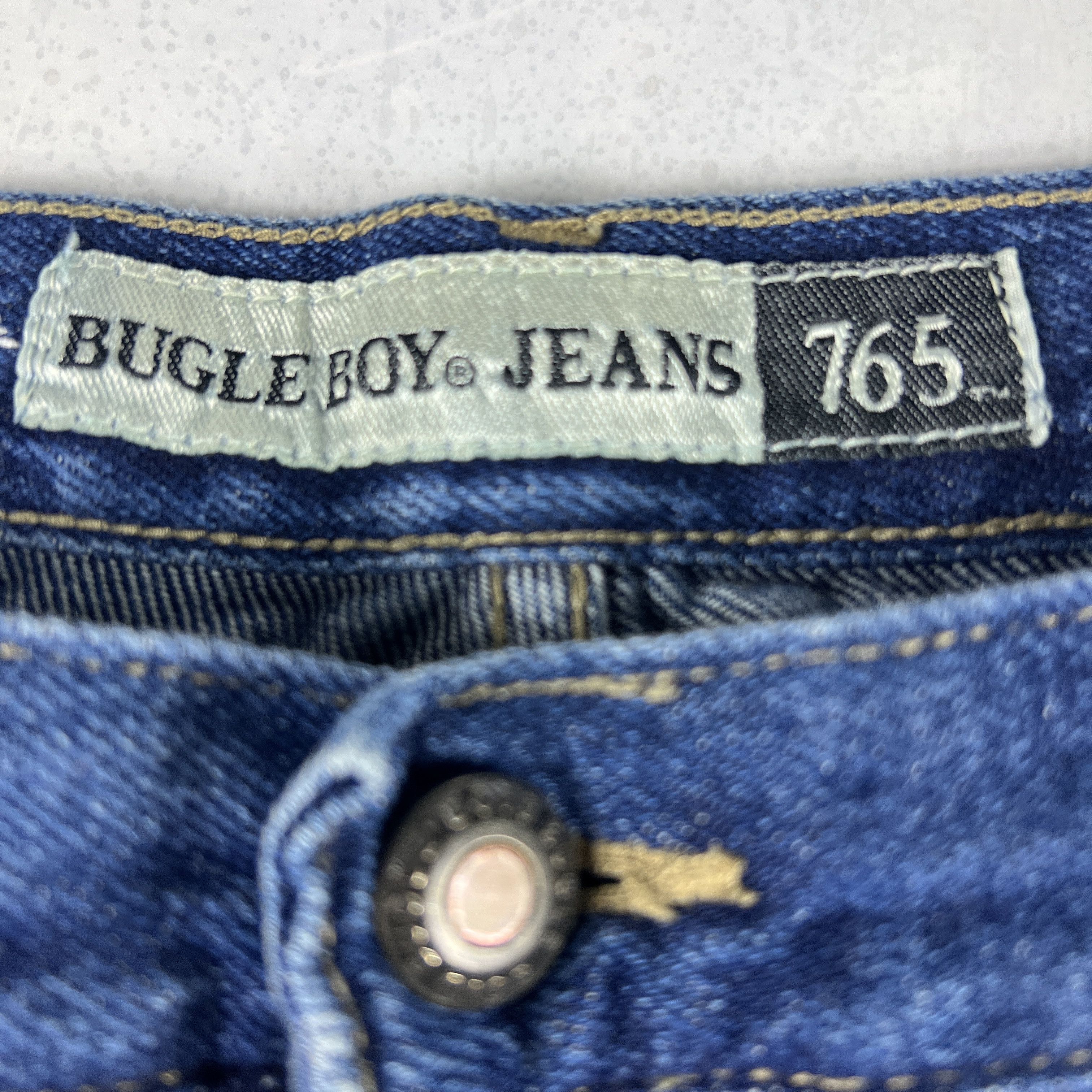 Bugle Boy × Vintage VTG Bugle Boy Shorts Relaxed Bermuda Blue Faded Cotton Jorts Size US 35 - 5 Thumbnail