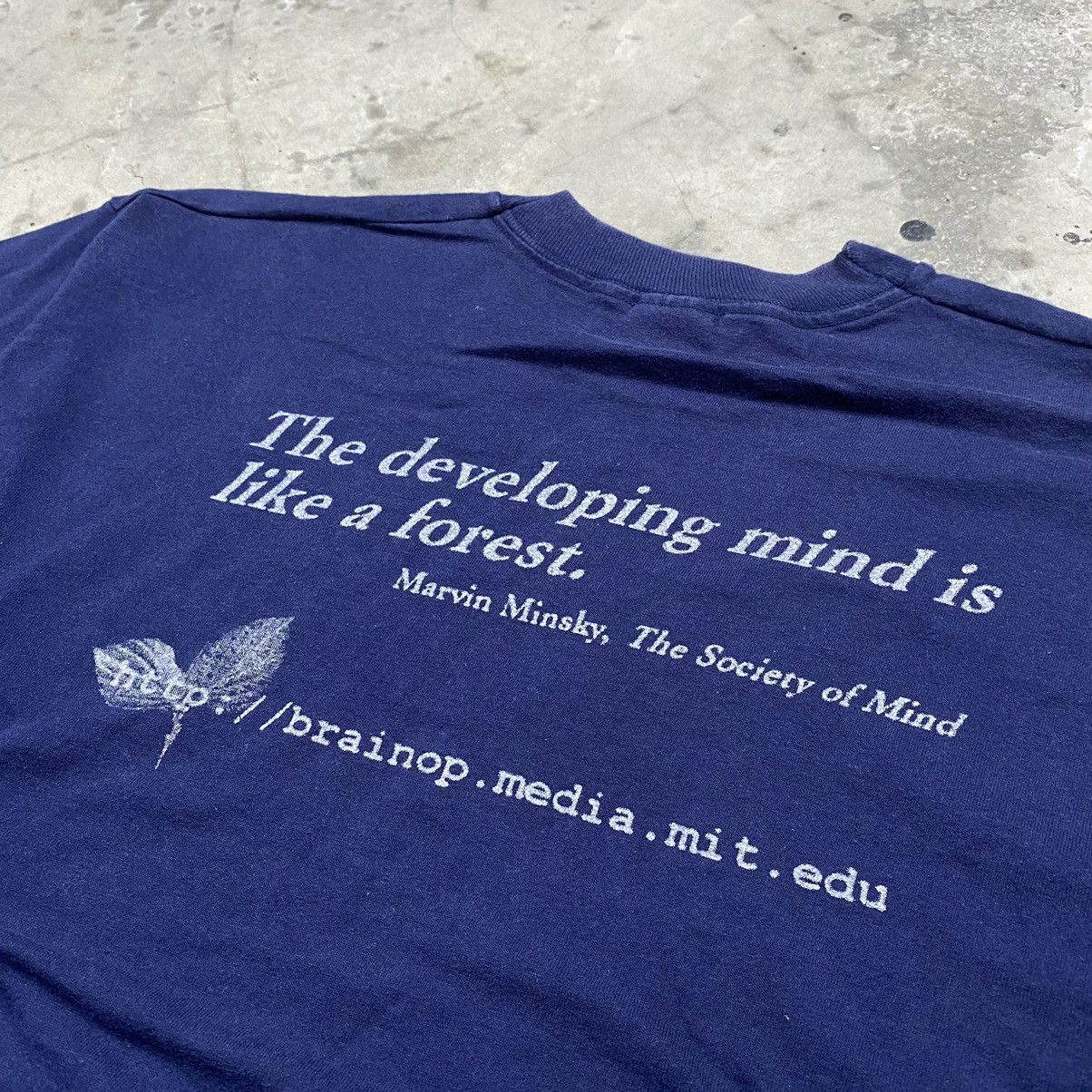 Vintage 90s Marvin Minsky Brain Pop Graphic Art Blog Tee Size US XL / EU 56 / 4 - 2 Thumbnail