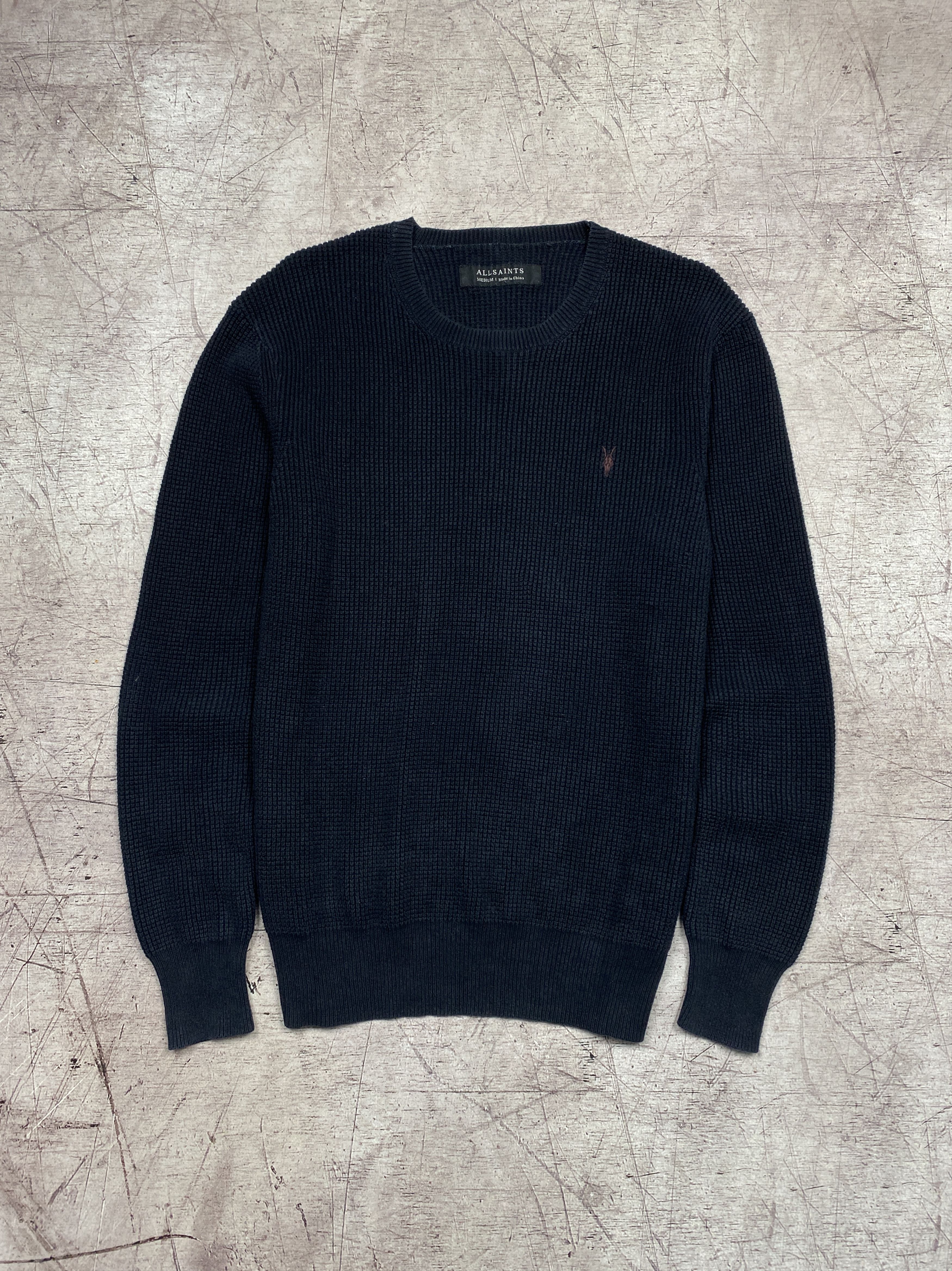 Allsaints Allsaint Vintage Mens Trias Crew Neck Knit Sweater Size US M / EU 48-50 / 2 - 1 Thumbnail