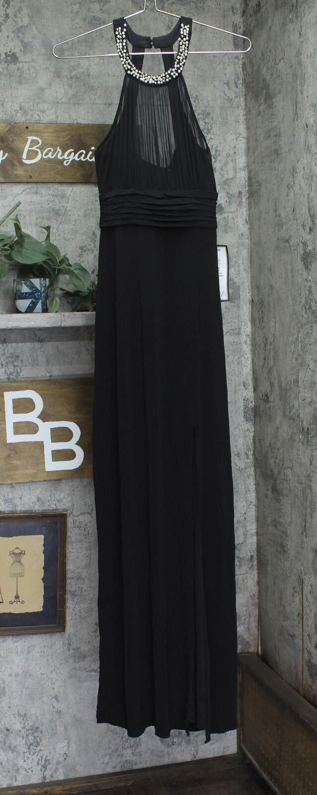 Other Speechless Juniors Embellished Ruched Cutout Gown Black 7 Size M / US 6-8 / IT 42-44 - 1 Thumbnail