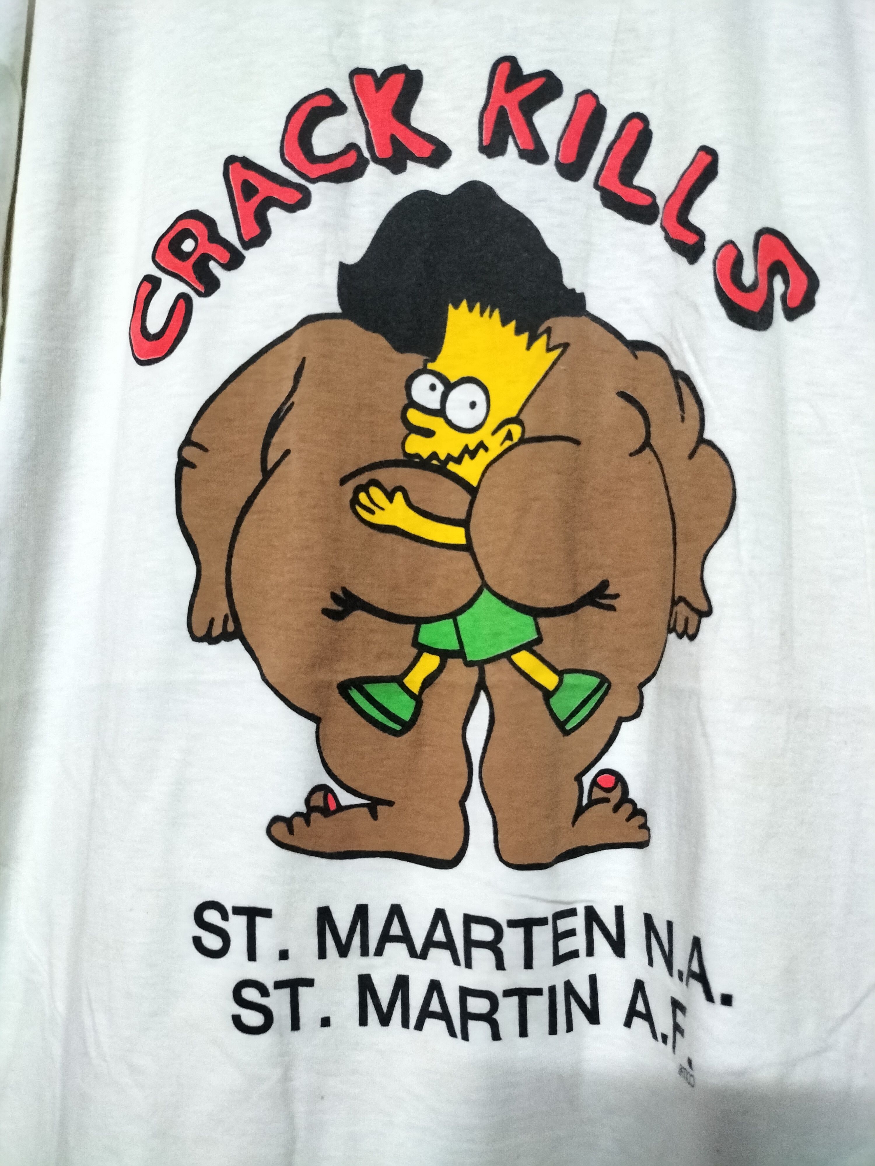 The Simpsons Vintage 90s The Simpson Crack Kill Funny Thin Fabric | Grailed