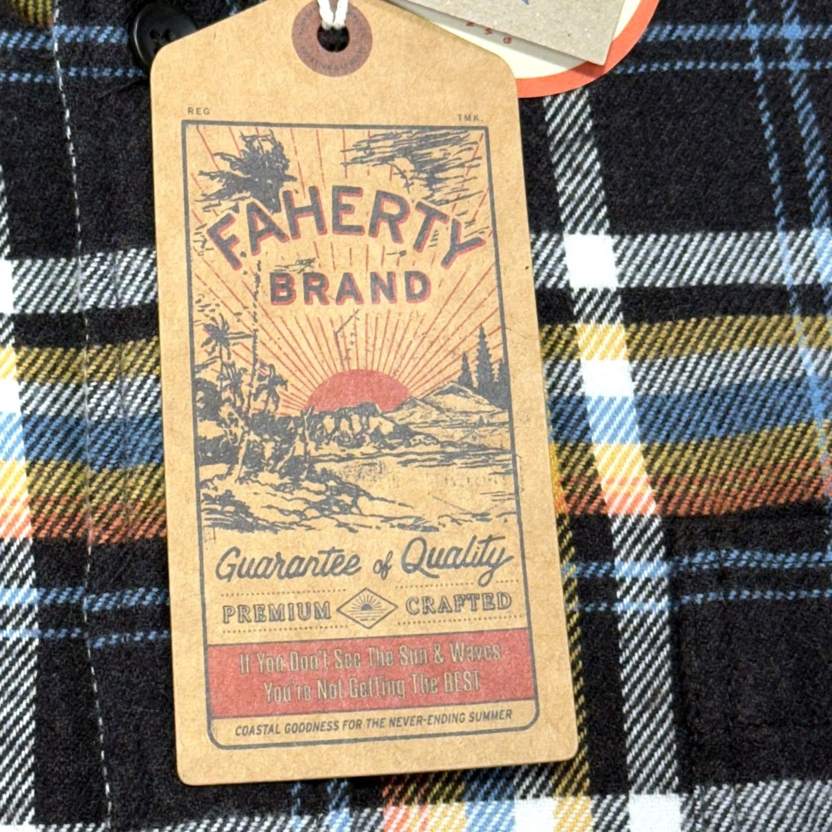 Faherty Faherty Flannel Shirt Mens 2XL Regular Button-Up Collared Plaid Cotton Organic Cotton NWT Multicolor Brushed Size US XXL / EU 58 / 5 - 6 Thumbnail