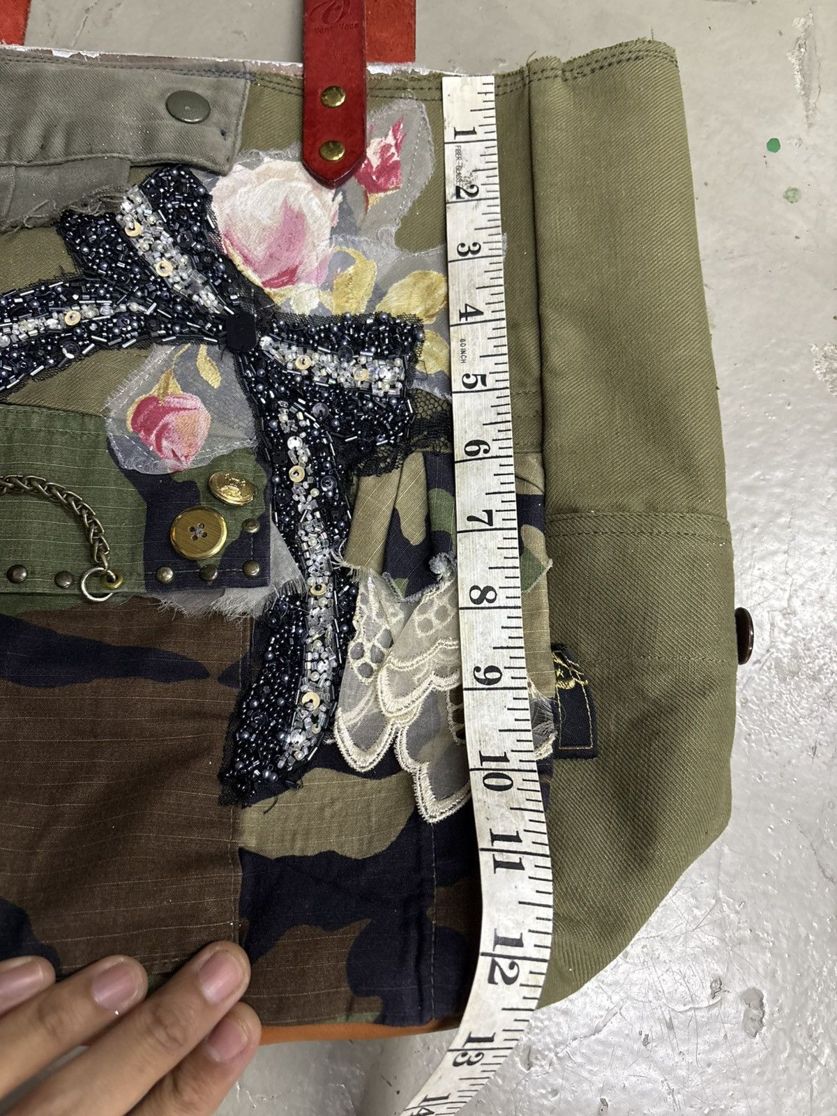 Engineered Garments Boro Denim Patchwork Tote Bag Military Handmade Chanel Style Size ONE SIZE - 18 Thumbnail